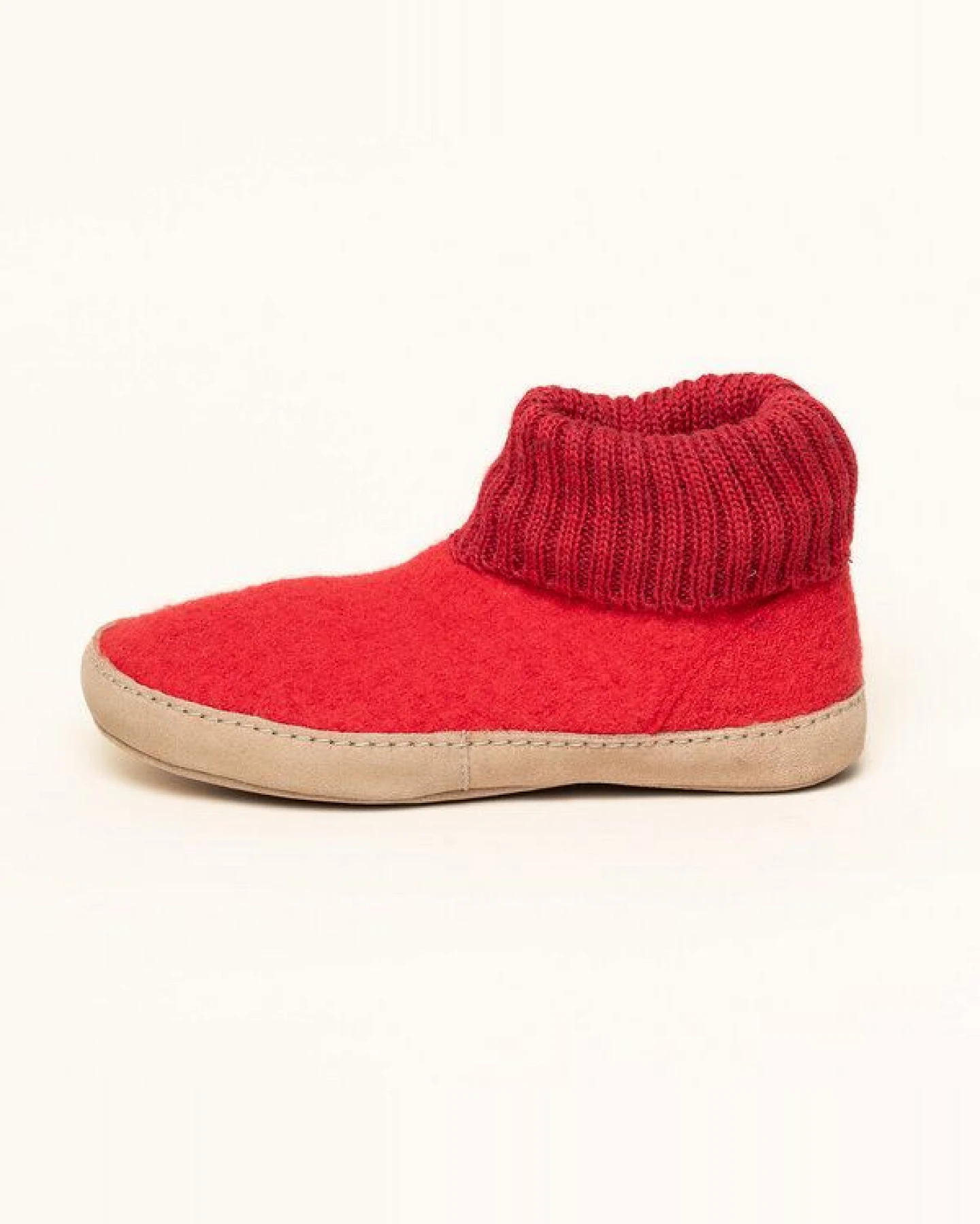 Gottstein Hüttenschuh Dakota - Hoher Filzhausschuh für Damen & Herren aus 100% Schurwolle mit extra bequemer Ledersohle & elastischem Strickbund – Ansicht 3