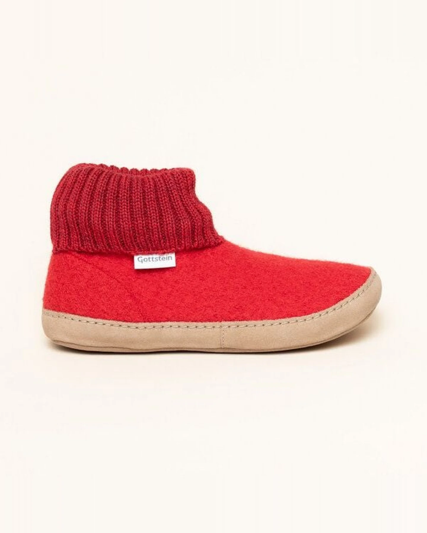 Gottstein Hüttenschuh Dakota - Hoher Filzhausschuh für Damen & Herren aus 100% Schurwolle mit extra bequemer Ledersohle & elastischem Strickbund – Ansicht 4