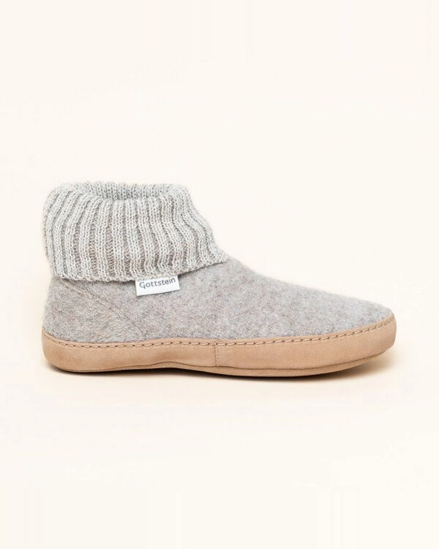 Gottstein Hüttenschuh Dakota - Hoher Filzhausschuh für Damen & Herren aus 100% Schurwolle mit extra bequemer Ledersohle & elastischem Strickbund – Ansicht 3