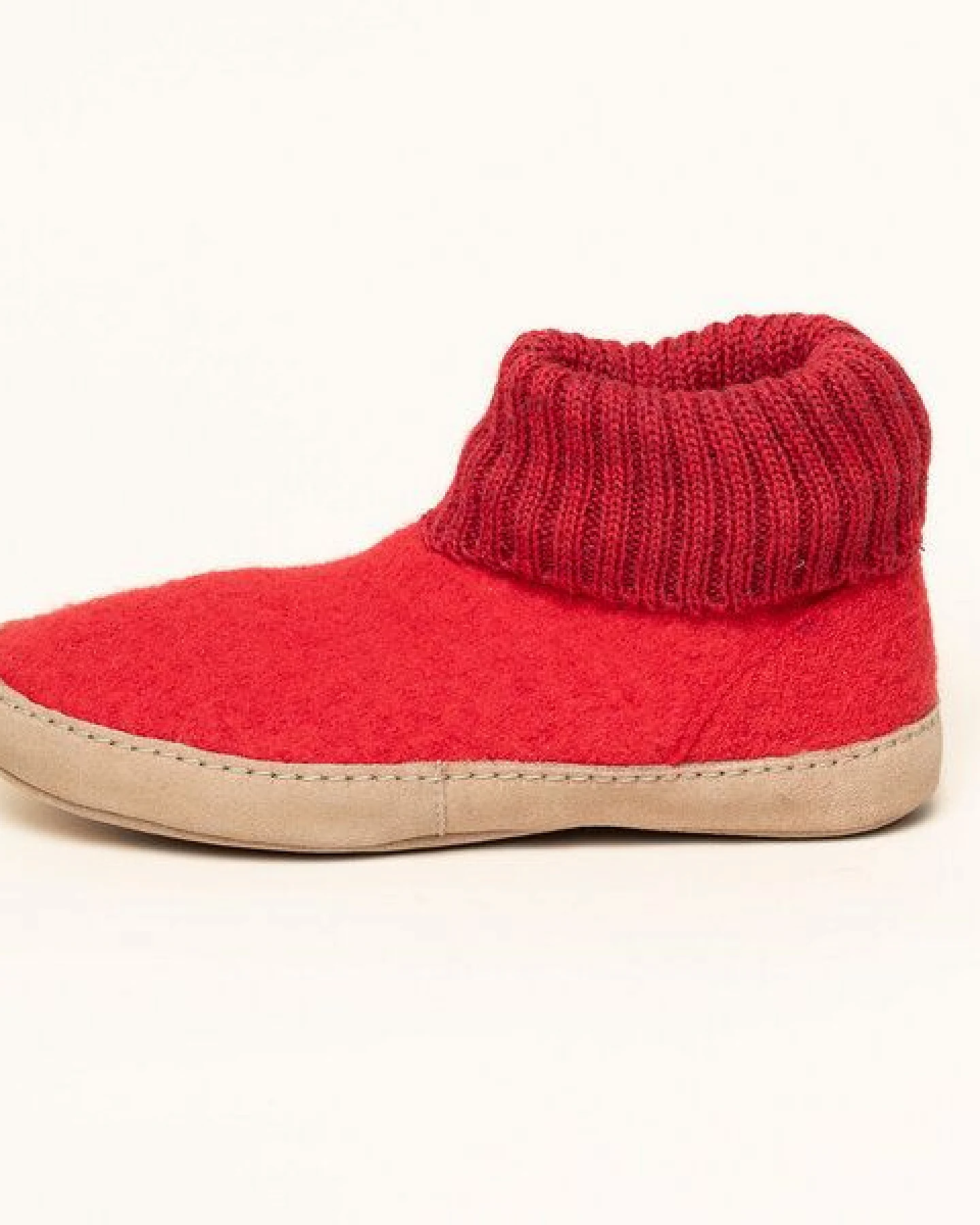 Gottstein Hüttenschuh Dakota - Hoher Filzhausschuh für Damen & Herren aus 100% Schurwolle mit extra bequemer Ledersohle & elastischem Strickbund – Ansicht 3