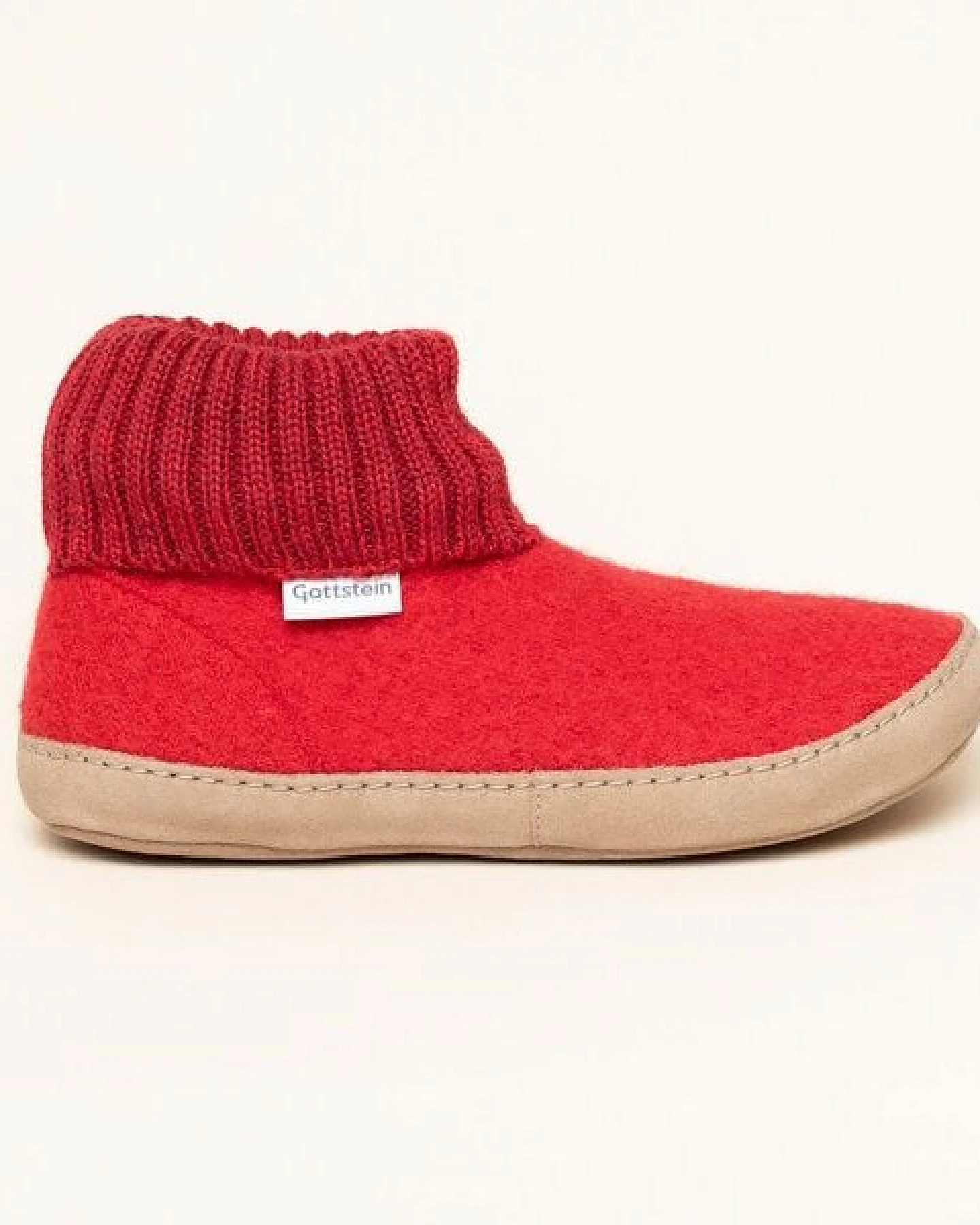 Gottstein Hüttenschuh Dakota - Hoher Filzhausschuh für Damen & Herren aus 100% Schurwolle mit extra bequemer Ledersohle & elastischem Strickbund – Ansicht 4