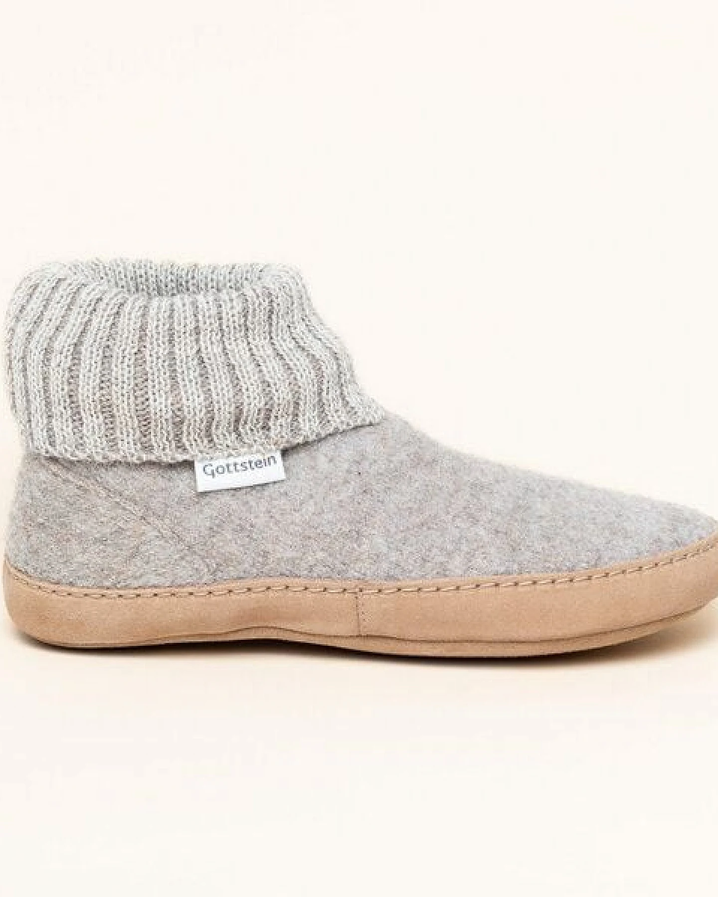 Gottstein Hüttenschuh Dakota - Hoher Filzhausschuh für Damen & Herren aus 100% Schurwolle mit extra bequemer Ledersohle & elastischem Strickbund – Ansicht 3