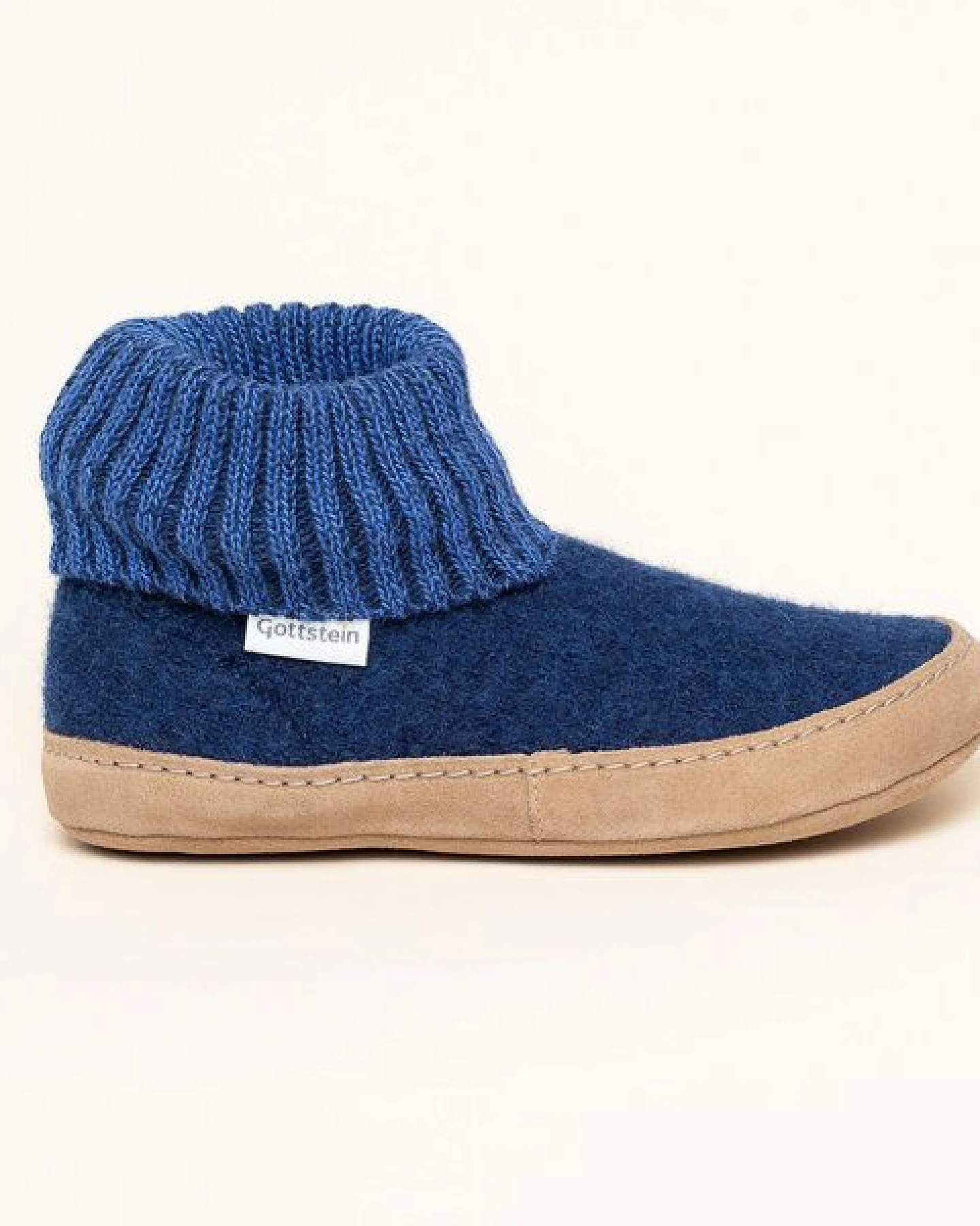 Gottstein Hüttenschuh Dakota - Hoher Filzhausschuh für Damen & Herren aus 100% Schurwolle mit extra bequemer Ledersohle & elastischem Strickbund – Ansicht 3