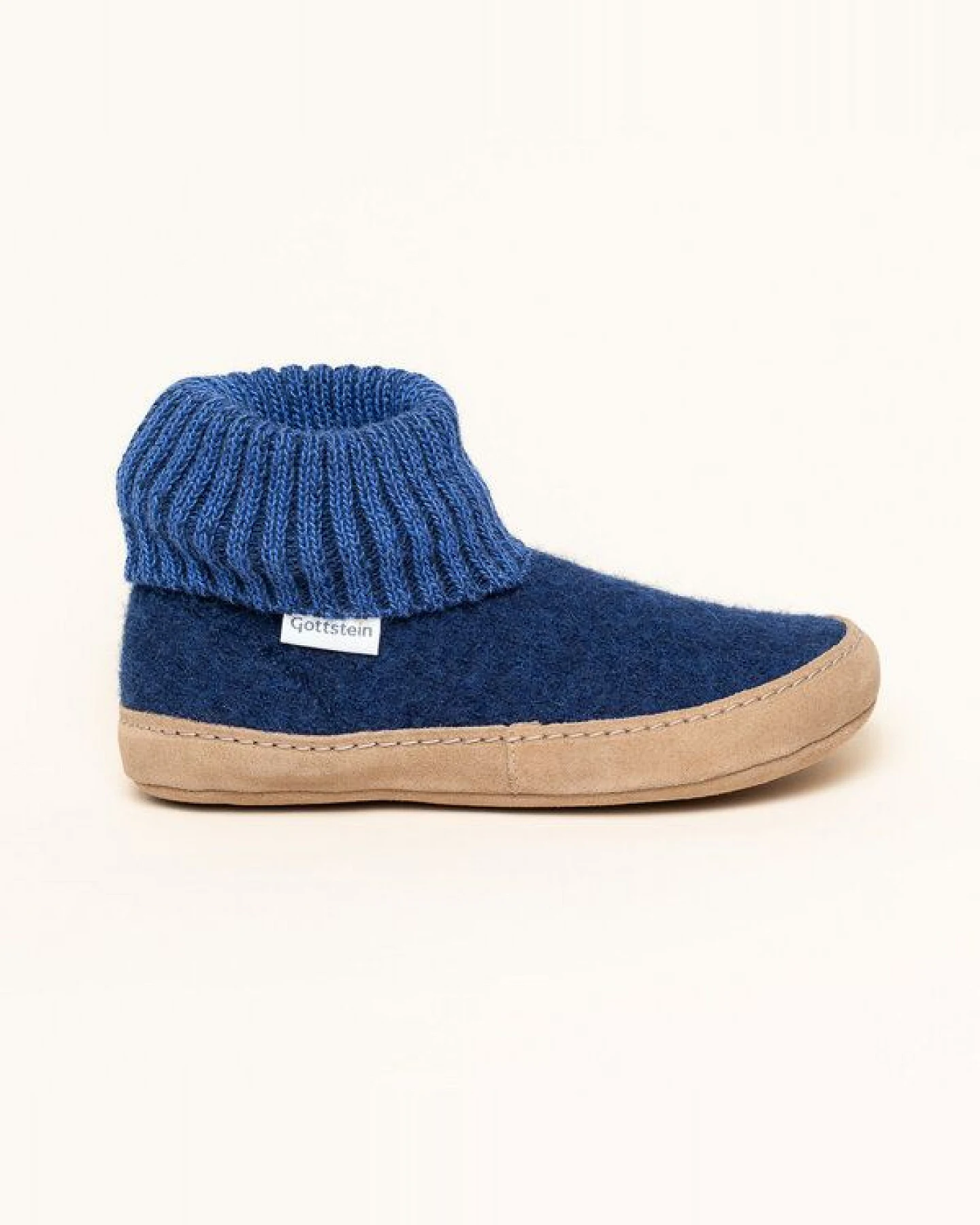 Gottstein Hüttenschuh Dakota - Hoher Filzhausschuh für Damen & Herren aus 100% Schurwolle mit extra bequemer Ledersohle & elastischem Strickbund – Ansicht 3
