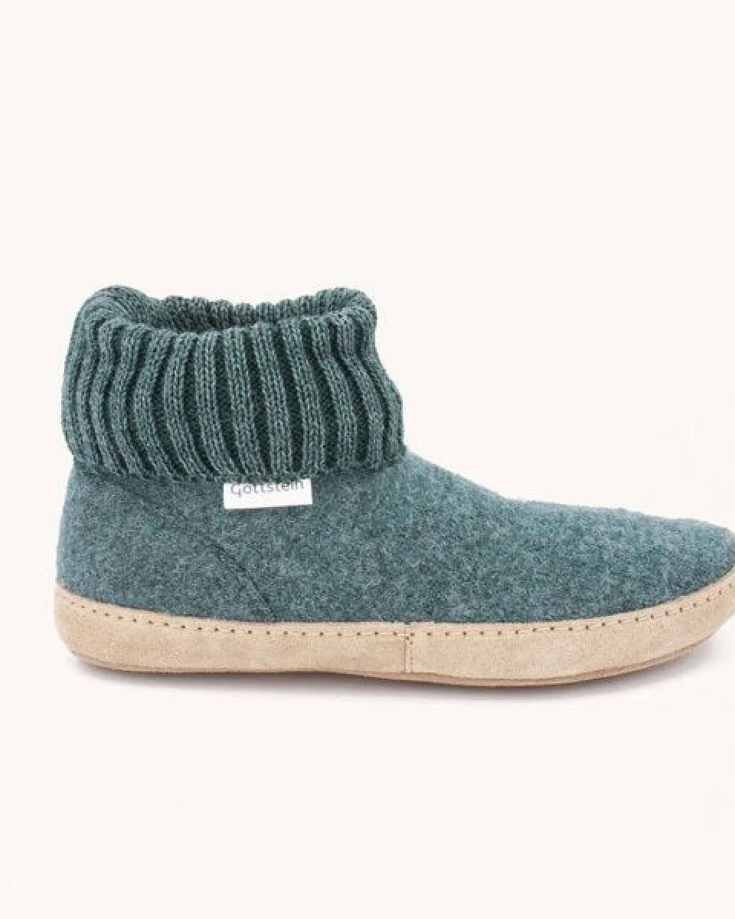 Gottstein Hüttenschuh Dakota - Hoher Filzhausschuh für Damen & Herren aus 100% Schurwolle mit extra bequemer Ledersohle & elastischem Strickbund – Ansicht 4