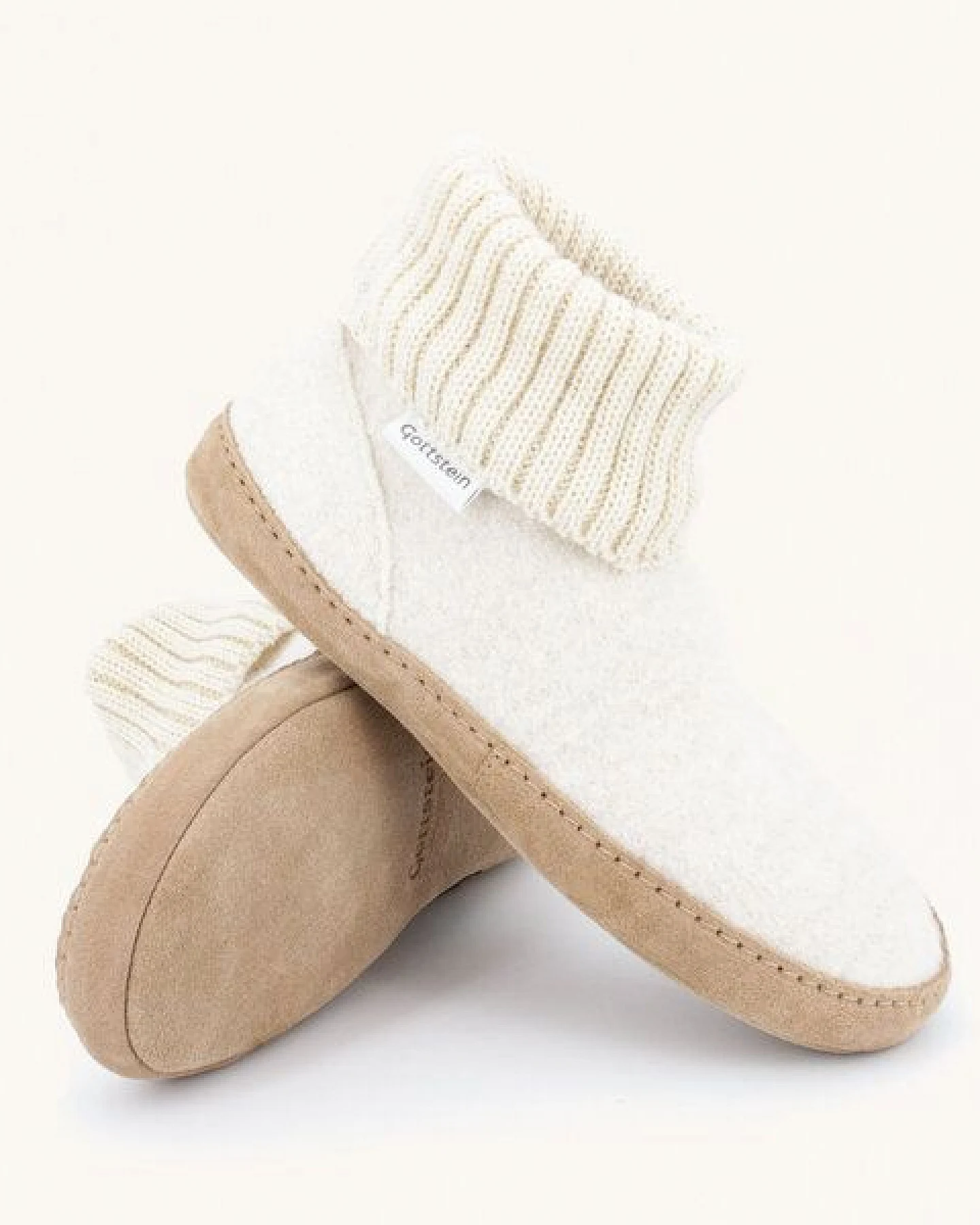 Gottstein Hüttenschuh Dakota - Hoher Filzhausschuh für Damen & Herren aus 100% Schurwolle mit extra bequemer Ledersohle & elastischem Strickbund – Ansicht 3