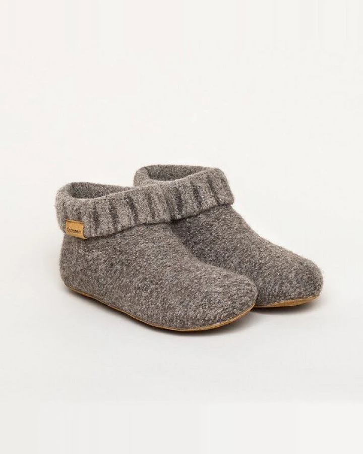 Gottstein Hüttenschuh Knit Boot aus 100% Schurwolle - Filz-Hausschuh made in Tirol