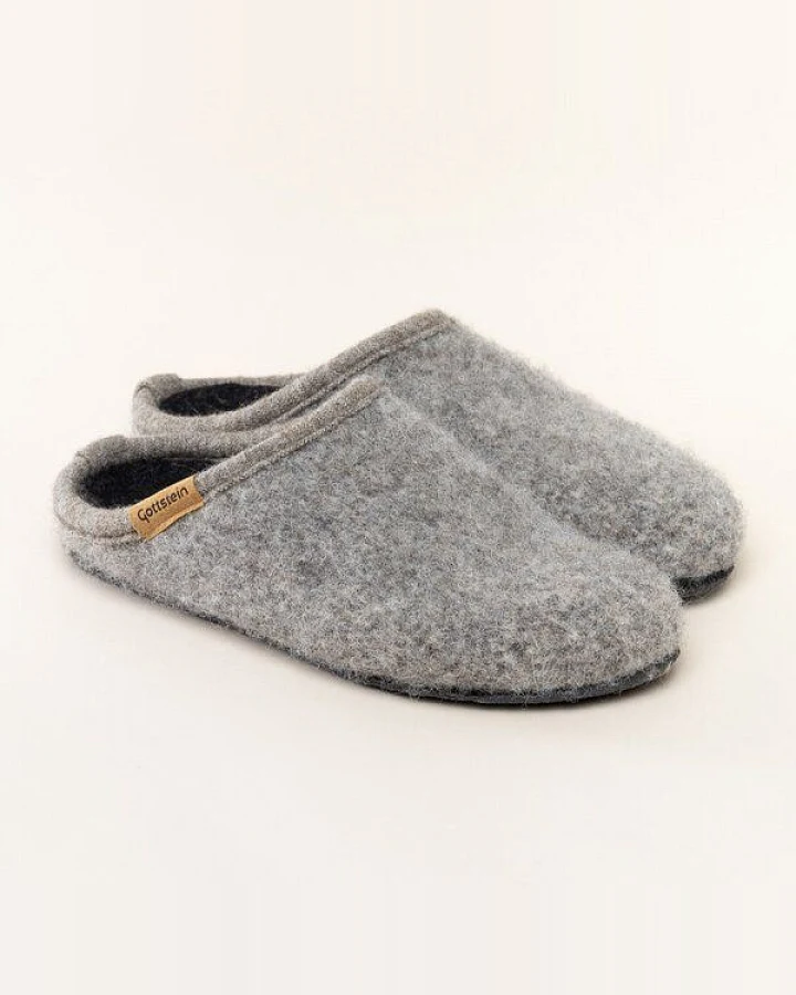 Gottstein Filz-Hausschuh ALP-COMFORT NATUR - Damen & Herren Pantoffel aus seltenen Schurwollen mit Komfort-Einlagesohle