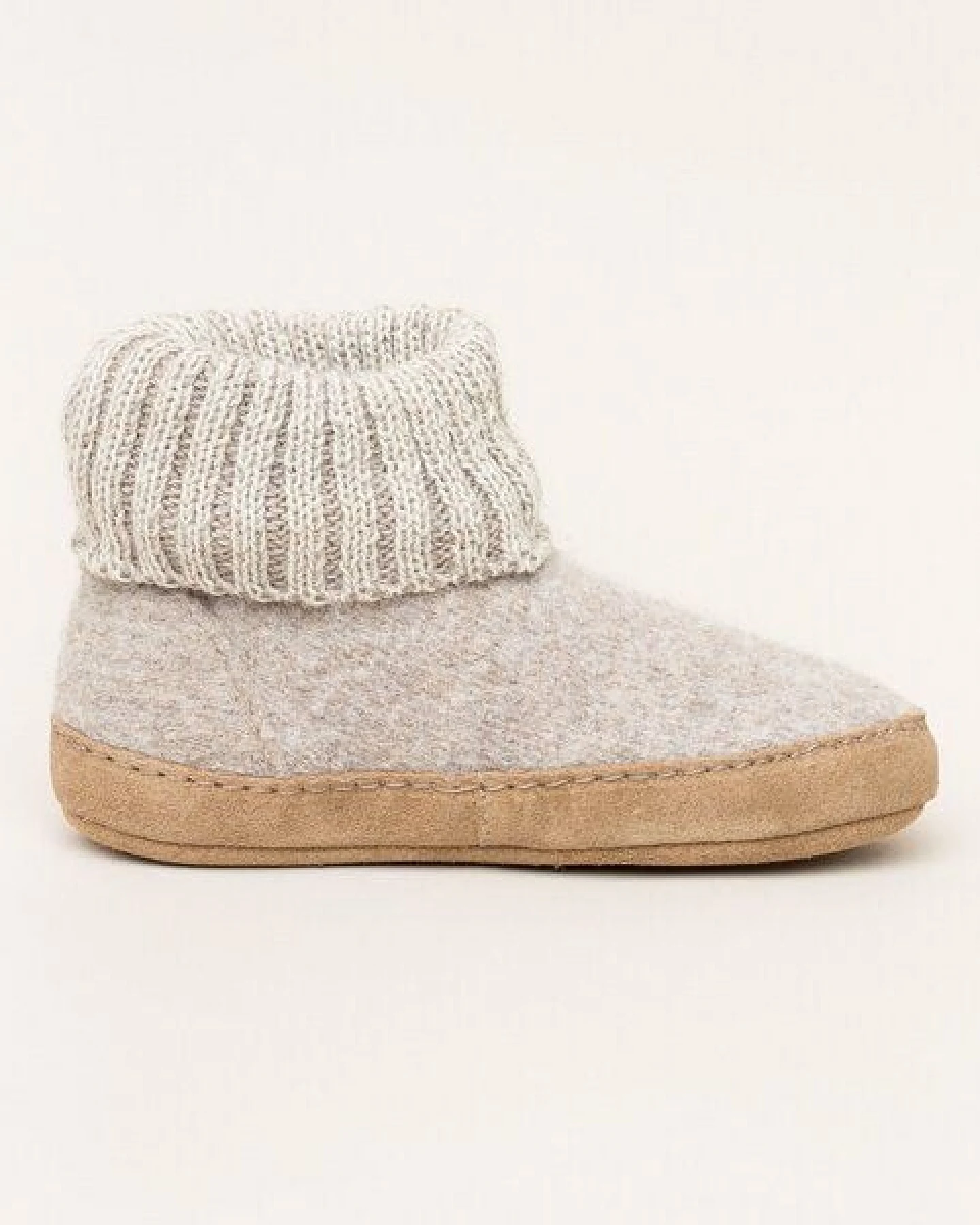 Gottstein Kinder Hüttenschuh Alpine Boot LE - Aus reiner Bio-Schafwolle für Jungen & Mädchen mit Ledersohle - Hausschuh Made in Tirol – Ansicht 2