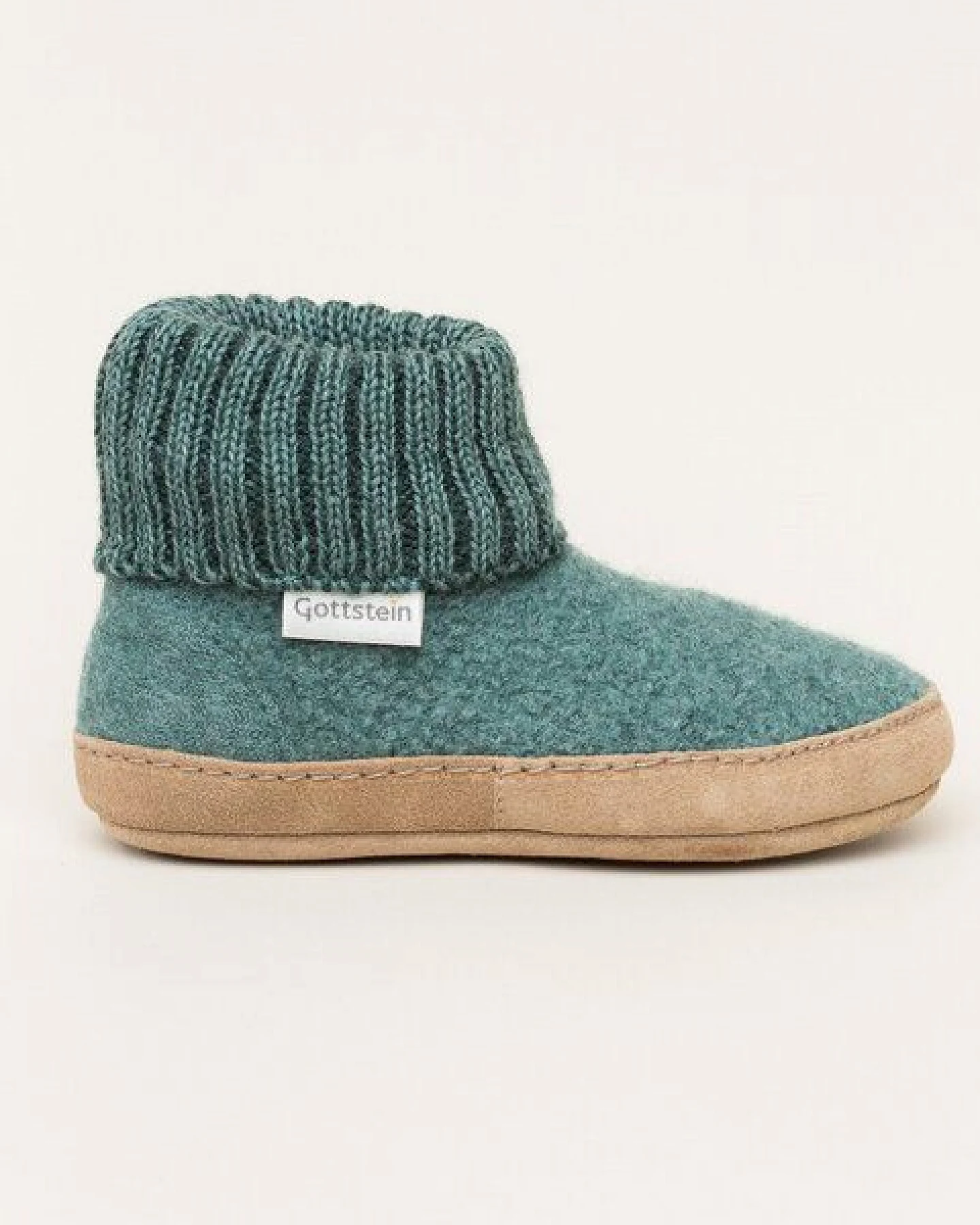 Gottstein Kinder Hüttenschuh Alpine Boot LE - Aus reiner Bio-Schafwolle für Jungen & Mädchen mit Ledersohle - Hausschuh Made in Tirol – Ansicht 3