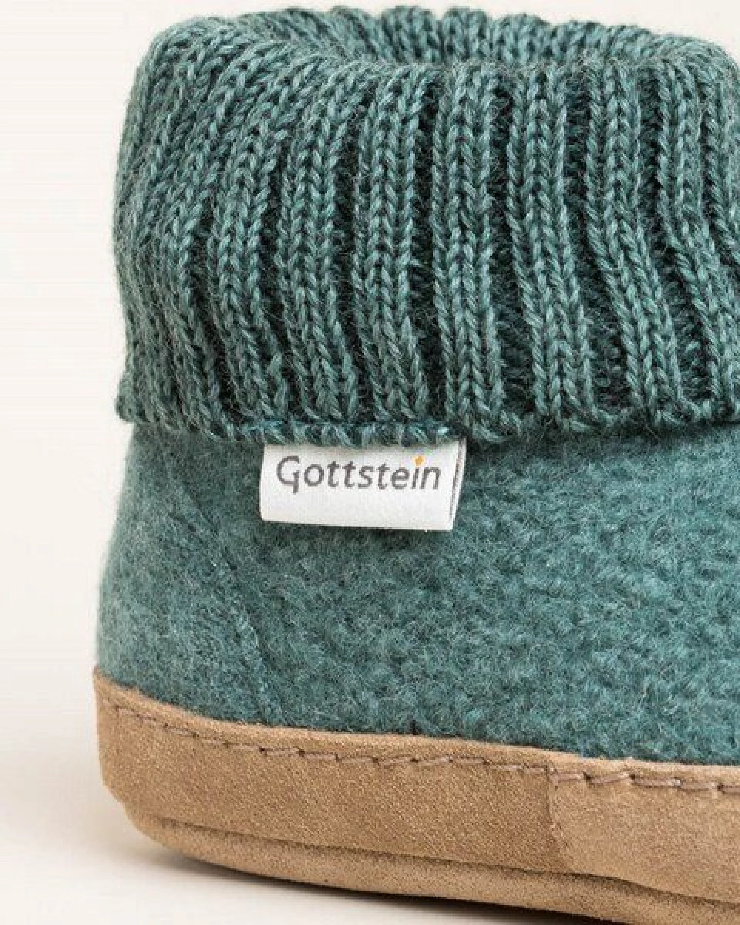 Gottstein Kinder Hüttenschuh Alpine Boot LE - Aus reiner Bio-Schafwolle für Jungen & Mädchen mit Ledersohle - Hausschuh Made in Tirol – Ansicht 4