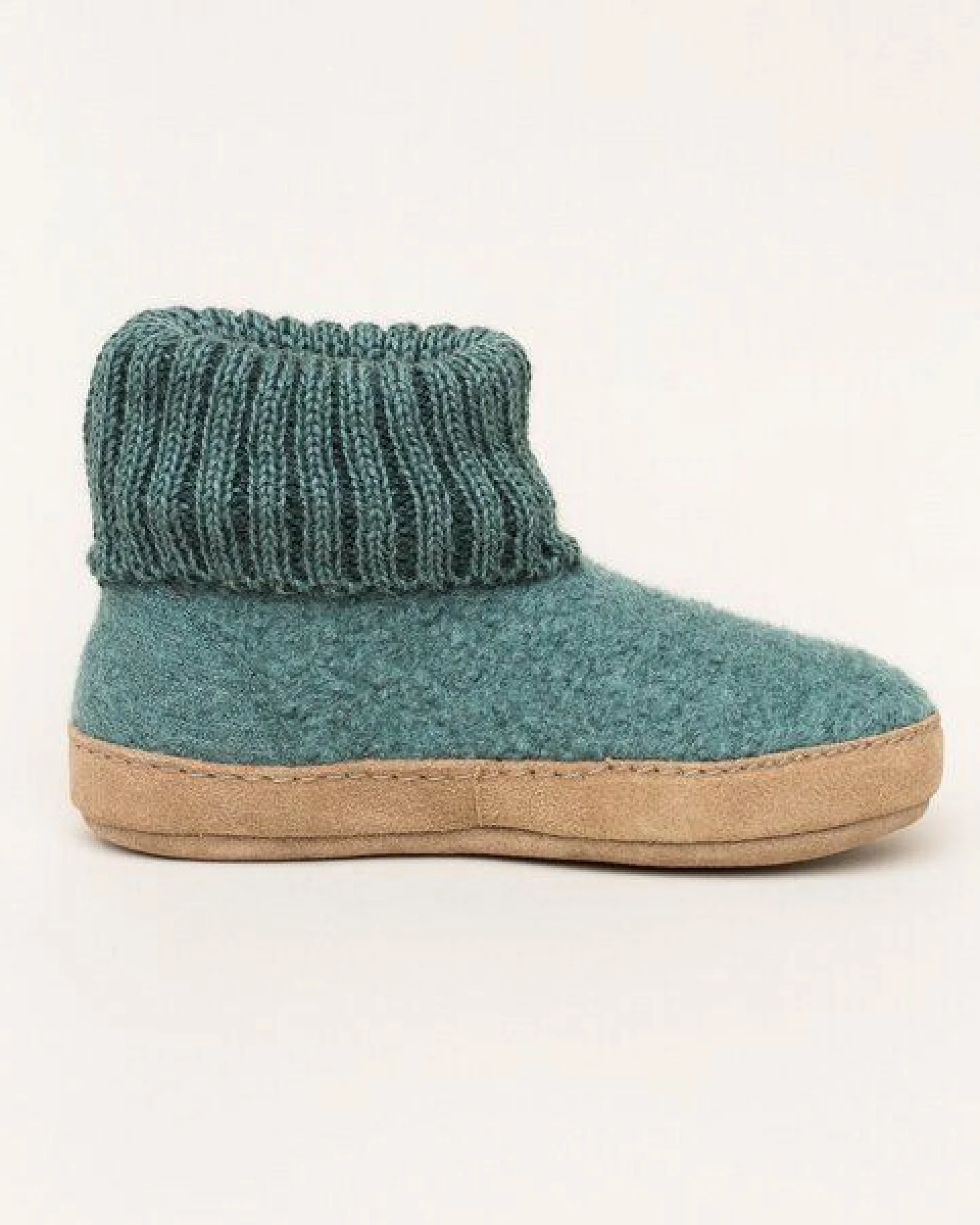 Gottstein Kinder Hüttenschuh Alpine Boot LE - Aus reiner Bio-Schafwolle für Jungen & Mädchen mit Ledersohle - Hausschuh Made in Tirol – Ansicht 2