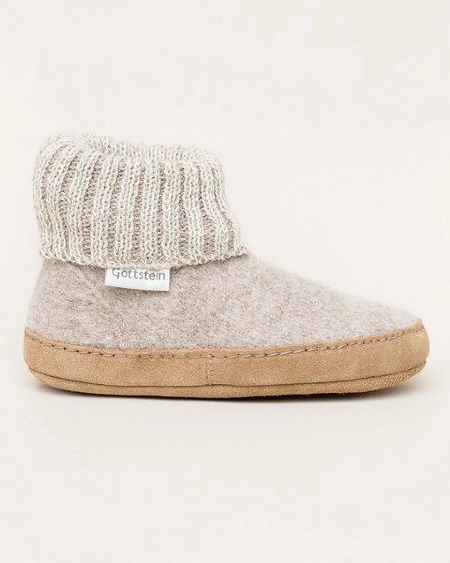 Gottstein Kinder Hüttenschuh Alpine Boot LE - Aus reiner Bio-Schafwolle für Jungen & Mädchen mit Ledersohle - Hausschuh Made in Tirol – Ansicht 3