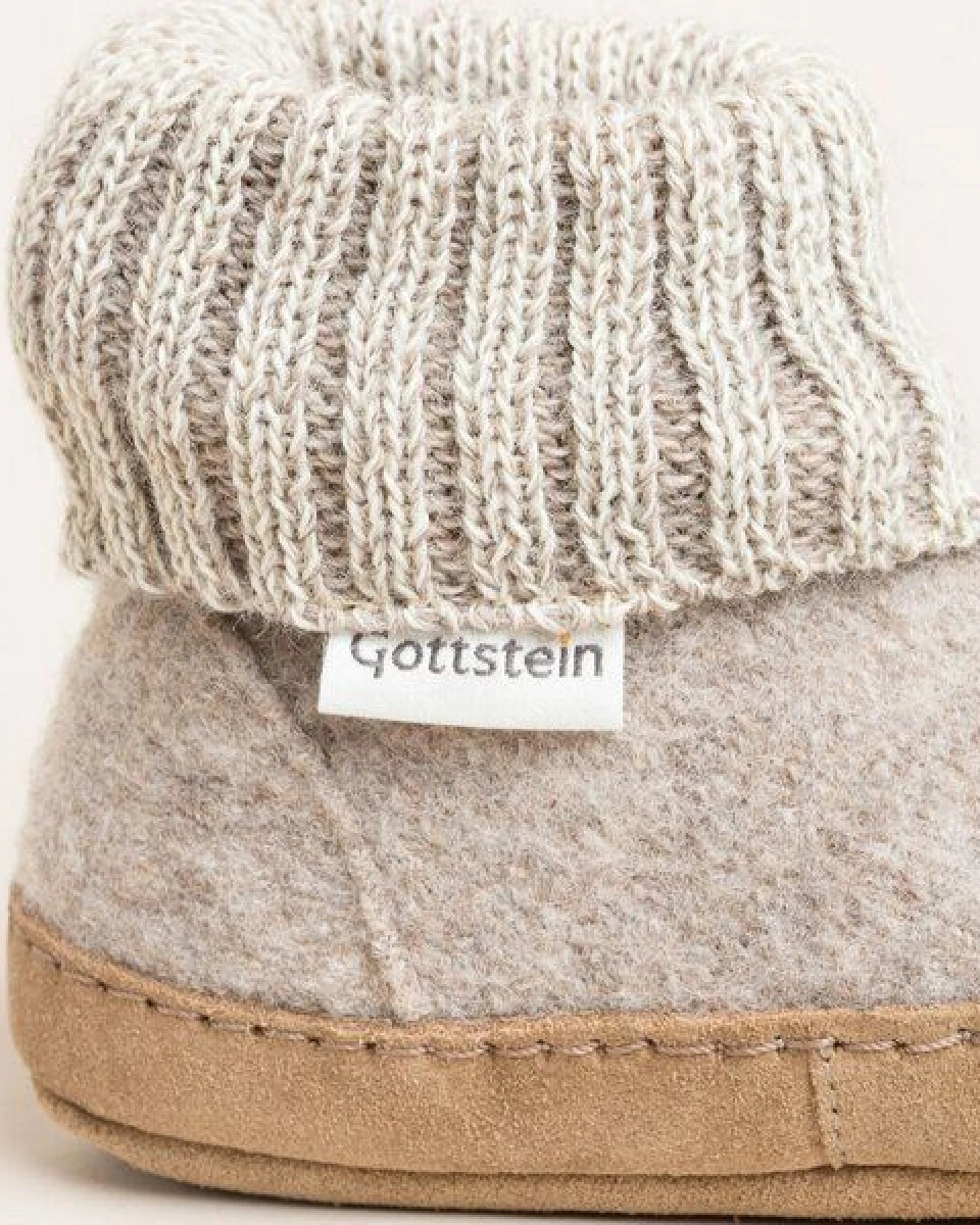 Gottstein Kinder Hüttenschuh Alpine Boot LE - Aus reiner Bio-Schafwolle für Jungen & Mädchen mit Ledersohle - Hausschuh Made in Tirol – Ansicht 4
