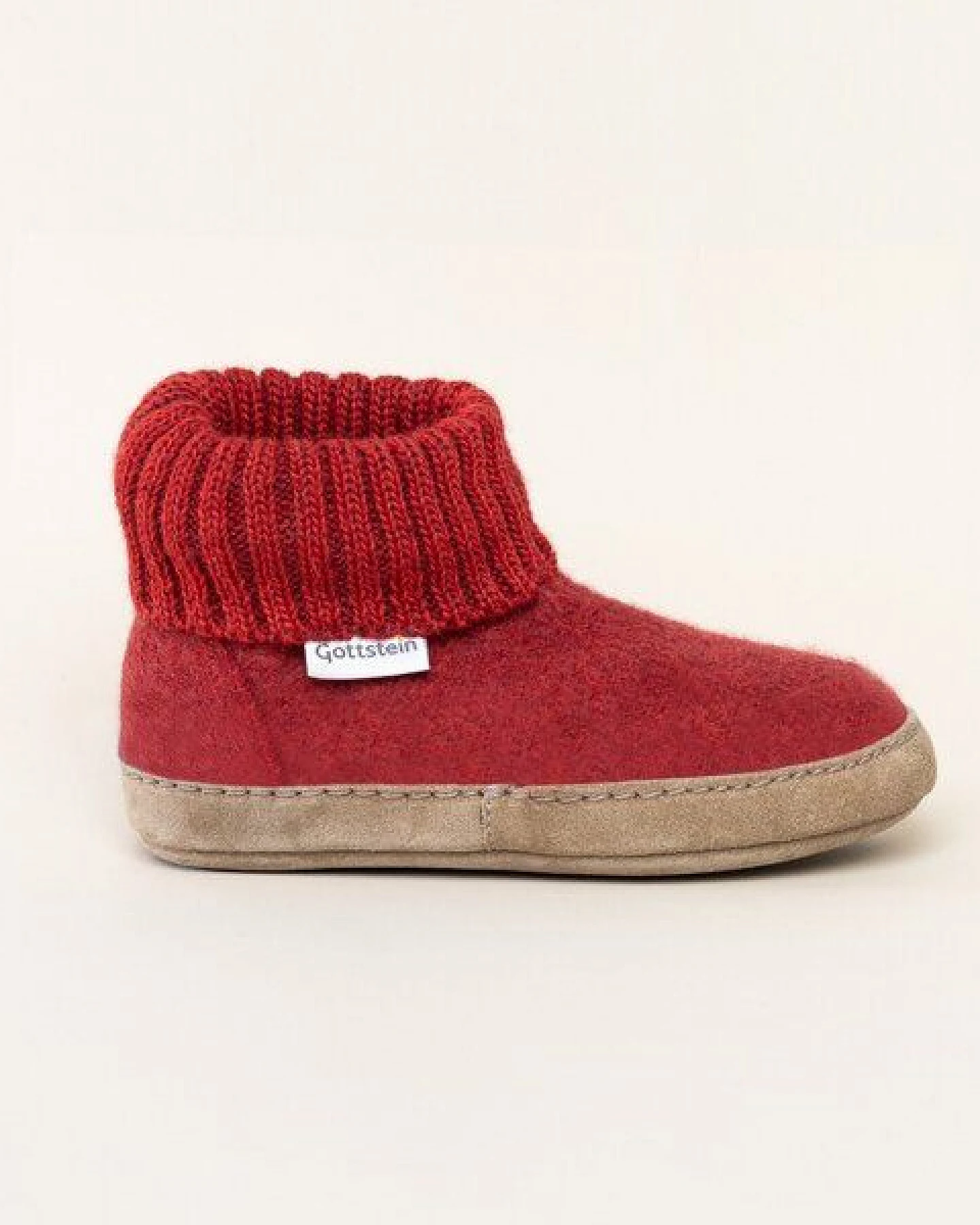 Gottstein Kinder Hüttenschuh Alpine Boot LE - Aus reiner Bio-Schafwolle für Jungen & Mädchen mit Ledersohle - Hausschuh Made in Tirol – Ansicht 2