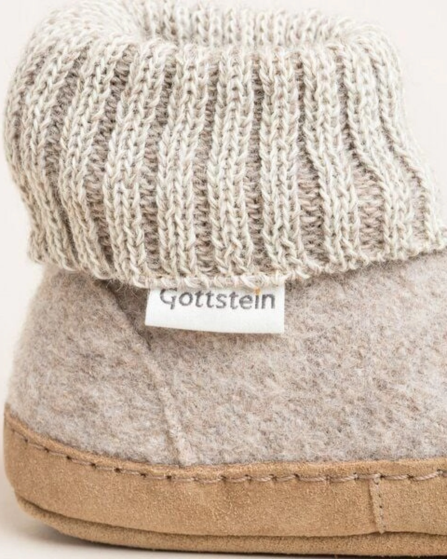 Gottstein Kinder Hüttenschuh Alpine Boot LE - Aus reiner Bio-Schafwolle für Jungen & Mädchen mit Ledersohle - Hausschuh Made in Tirol – Ansicht 4