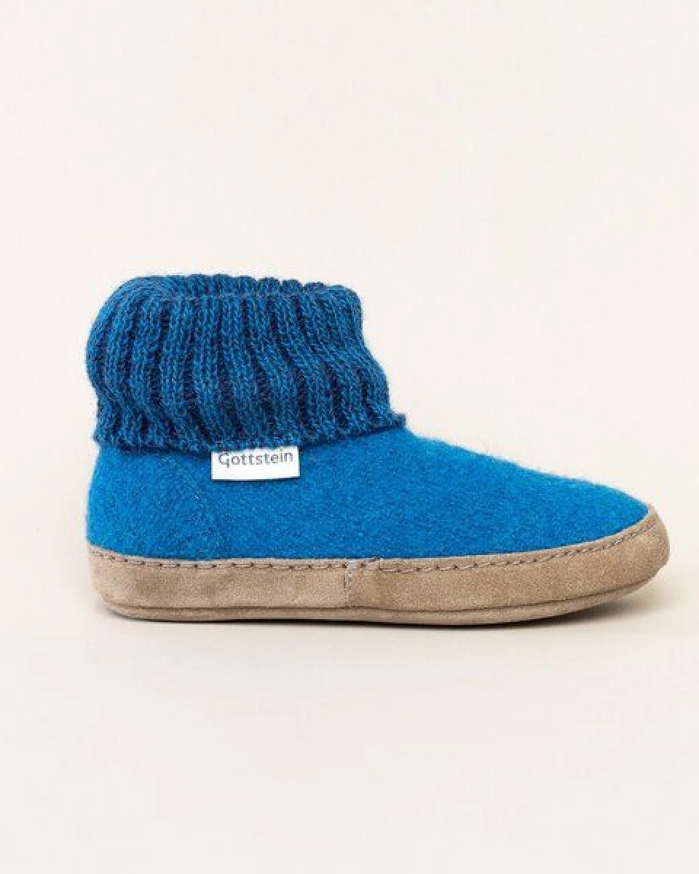 Gottstein Kinder Hüttenschuh Alpine Boot LE - Aus reiner Bio-Schafwolle für Jungen & Mädchen mit Ledersohle - Hausschuh Made in Tirol – Ansicht 2