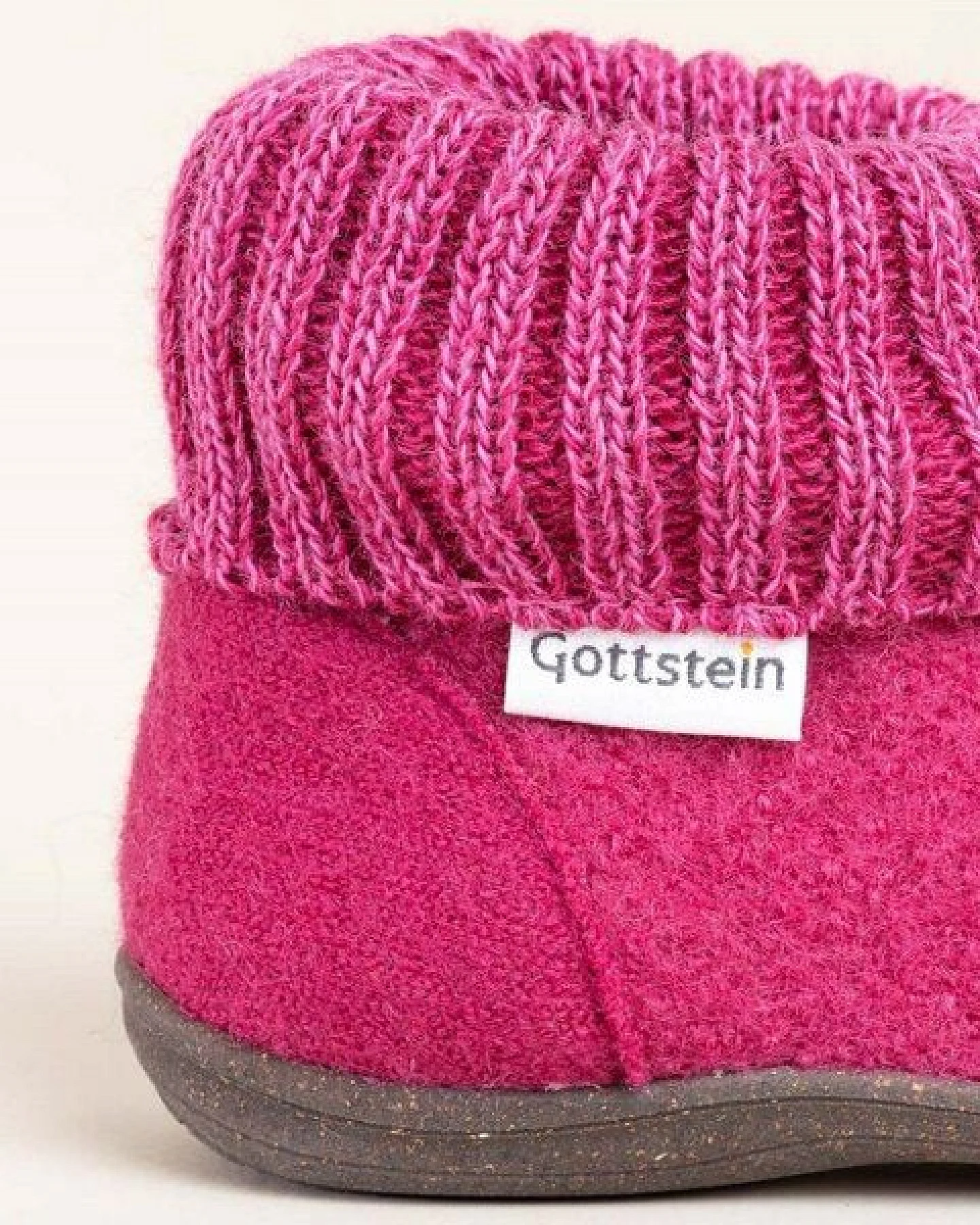 Gottstein Kinder Hüttenschuh Alpine Boot RU - Aus reiner Bio-Schafwolle für Jungen & Mädchen mit Gummisohle - Hausschuh Made in Tirol – Ansicht 4