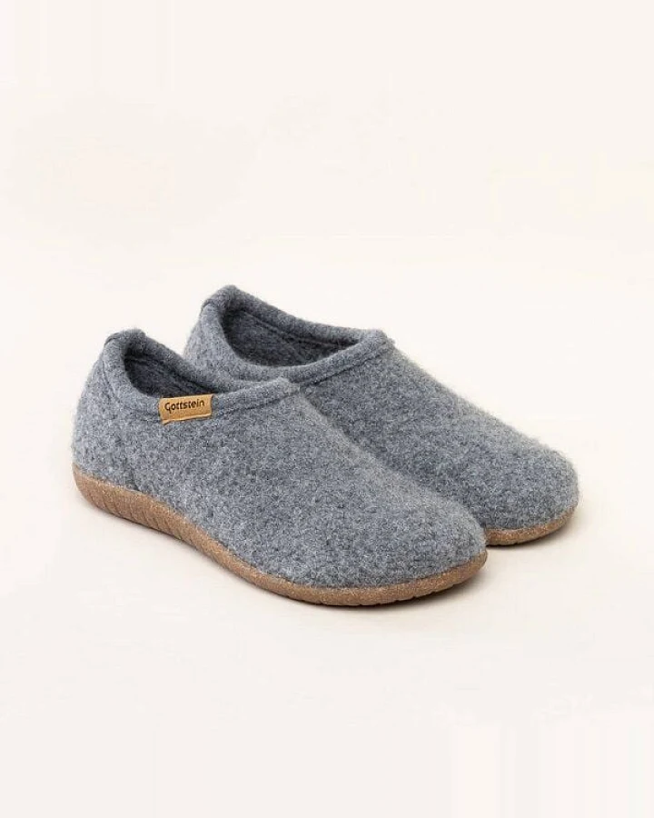 Gottstein Filz-Hausschuh Alpine Midcut - Damen & Herren Pantoffel aus 100% Schurwolle mit Komfort-Einlagesohle