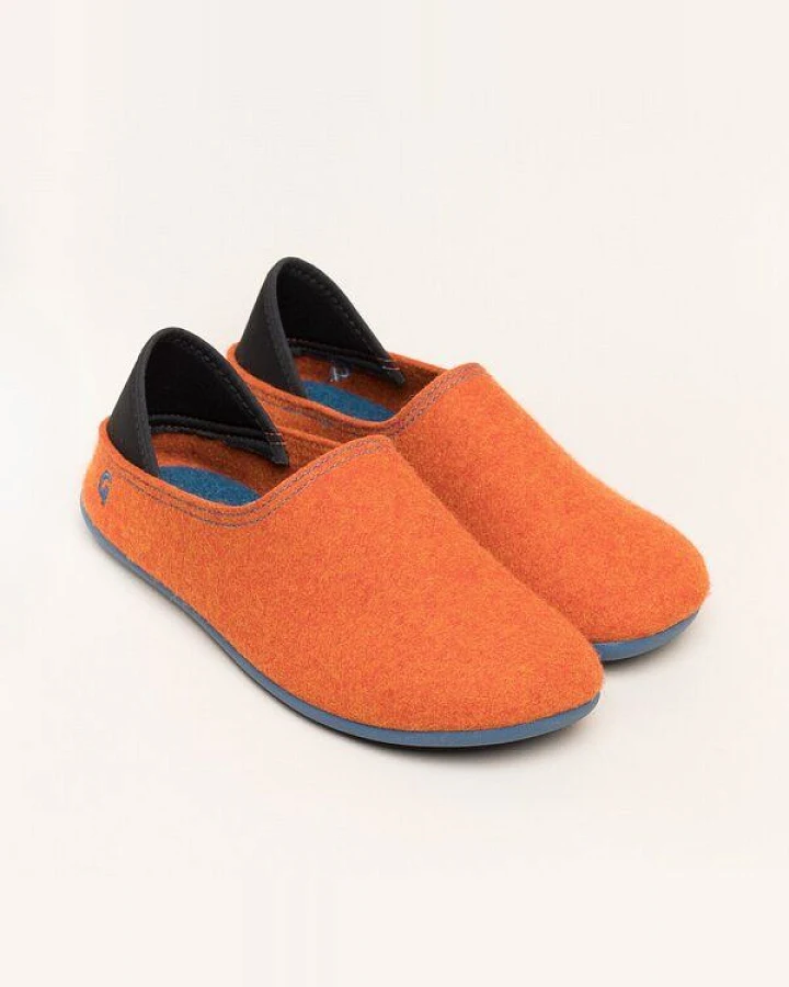 Gottstein Filzhausschuh Wool Slip-On aus 100% Schurwolle - für Damen & Herren - Rutschfeste Gummisohle