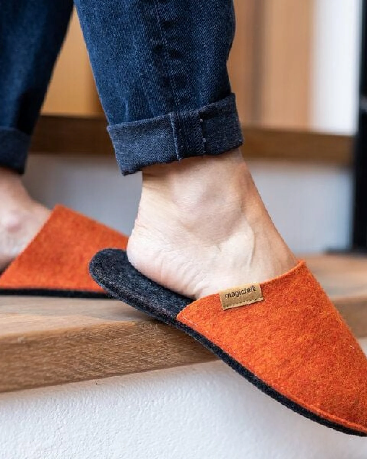 Magicfelt Filz-Pantoffel Magic Travel aus 100% recycelter Schurwolle für Damen & Herren - perfekt für Reisen & Zuhause – Ansicht 4
