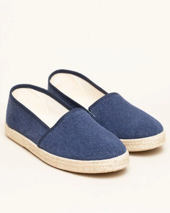 Gottstein Camping Linen-Espadrille aus GRS zertifizierten Leinen für Damen - Nachhaltiger Sommerschuh mit Gummisohle