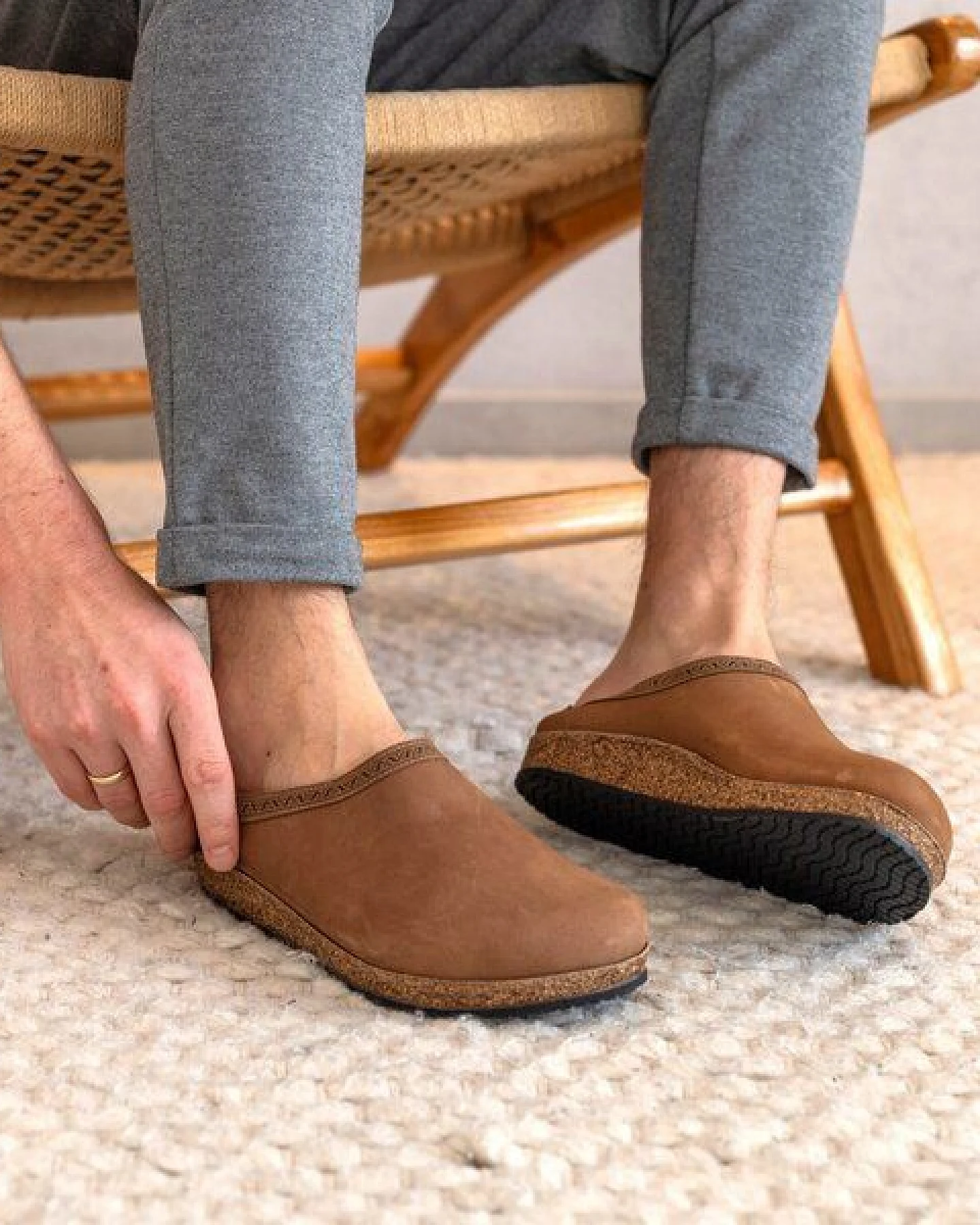 Lederhausschuh Leder Clog Stegmann – Ansicht 2