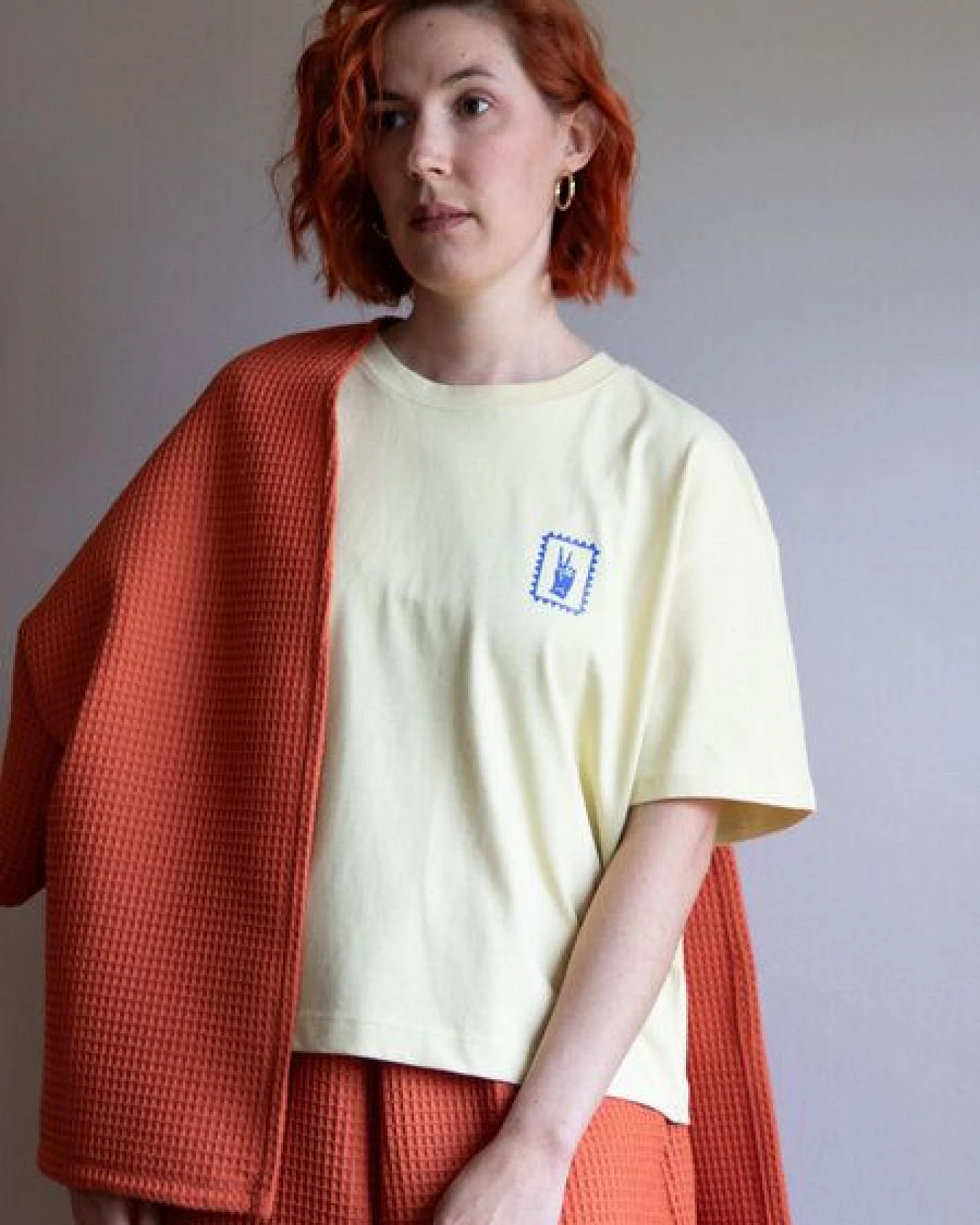 Ecostories Oversize Kimono Waffel – Ansicht 2