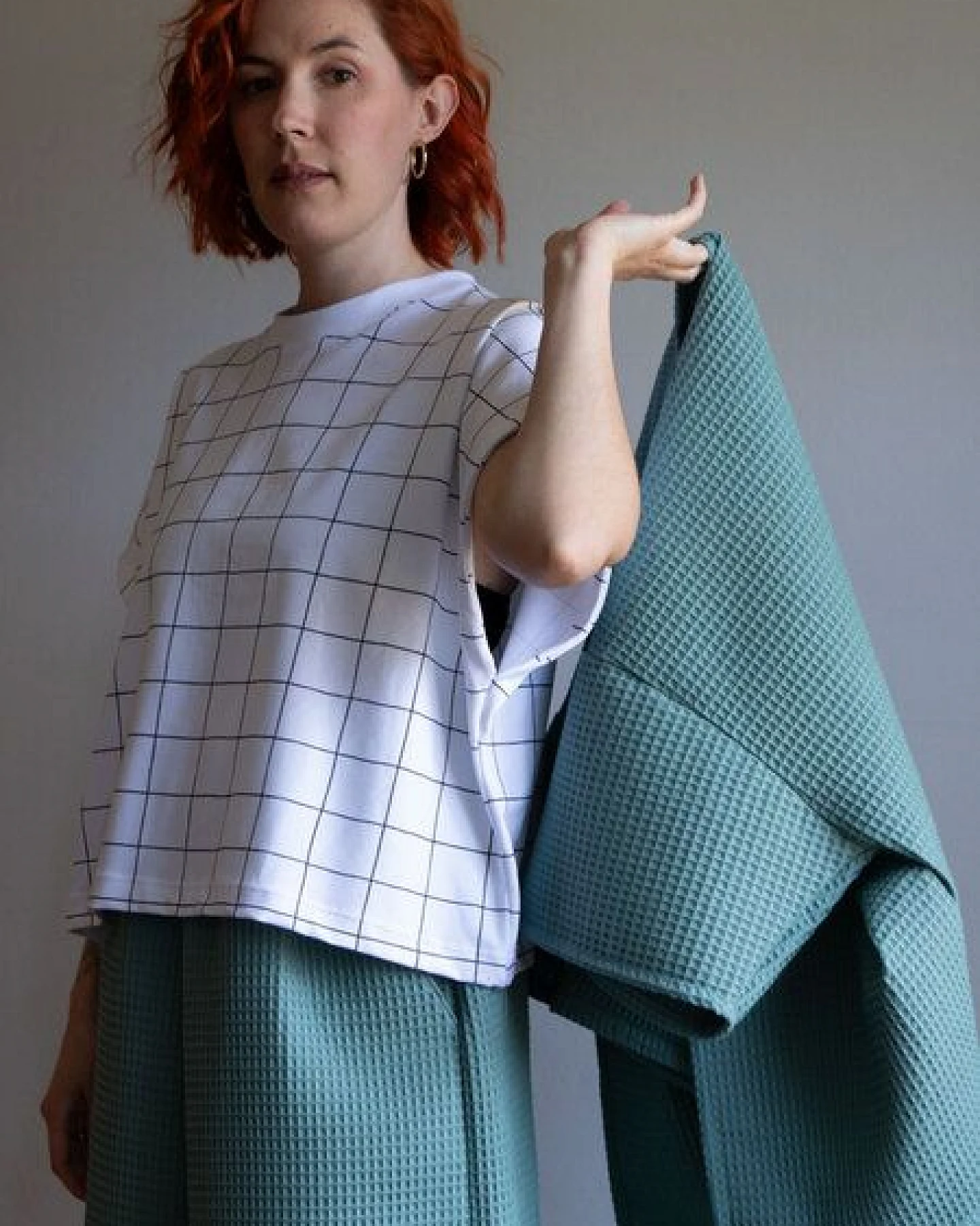 Ecostories Oversize Kimono Waffel – Ansicht 2