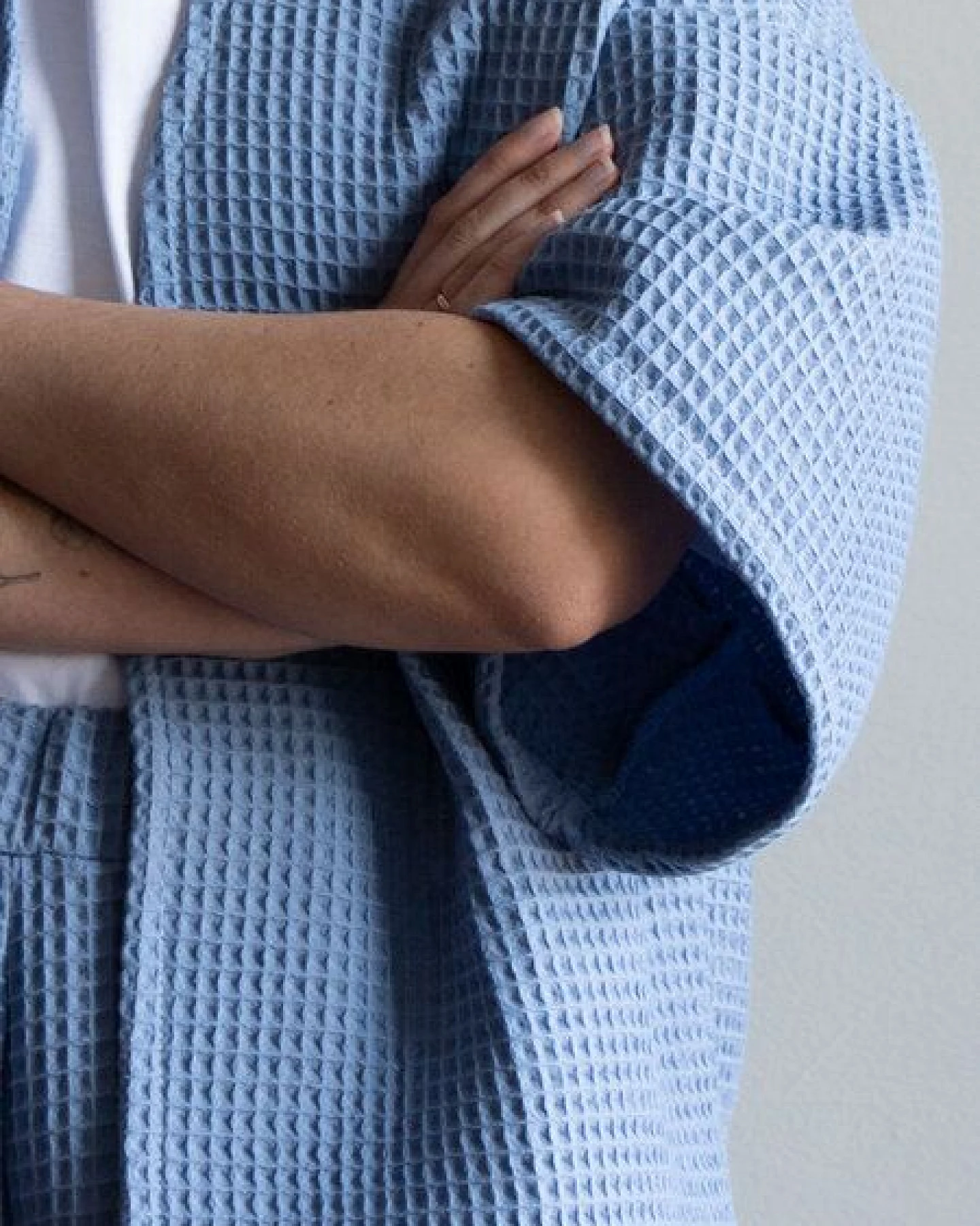 Ecostories Oversize Kimono Waffel – Ansicht 2