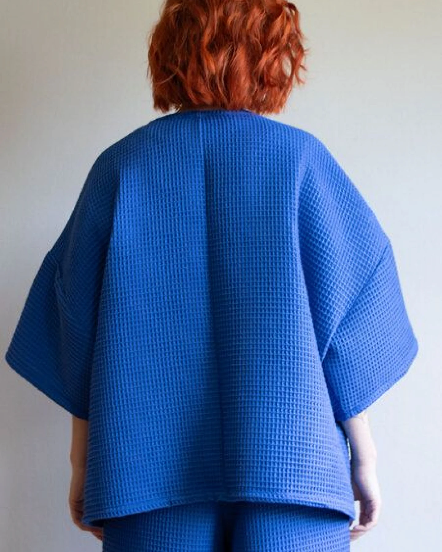 Ecostories Oversize Kimono Waffel – Ansicht 2