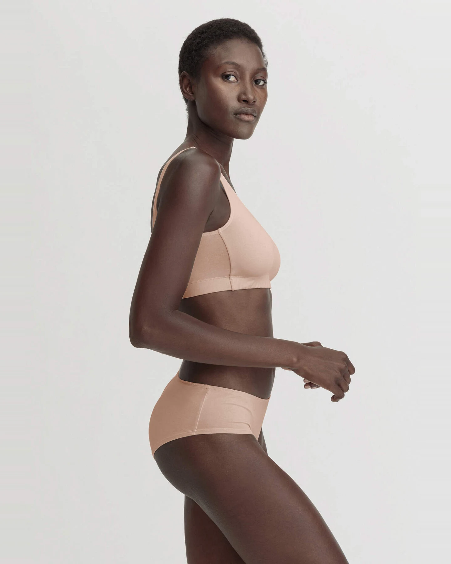 hessnatur Damen Bustier Softbund COTTON FEEL aus Bio-Baumwolle - rosa - Größe 34 – Ansicht 3