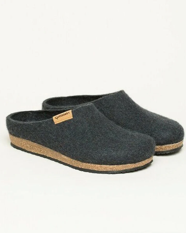 Stegmann Filzpantoffel 208 aus 100% hochwertiger Merino-Wolle - Hausschuhe für Damen & Herren - Pantoffeln mit Komfort-Kork-Sohle