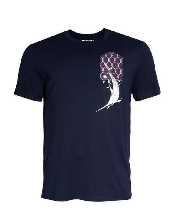 FÄDD Herren T-Shirt Rundhals aus Bio-Baumwolle "Freiheit BT" Navy Blau