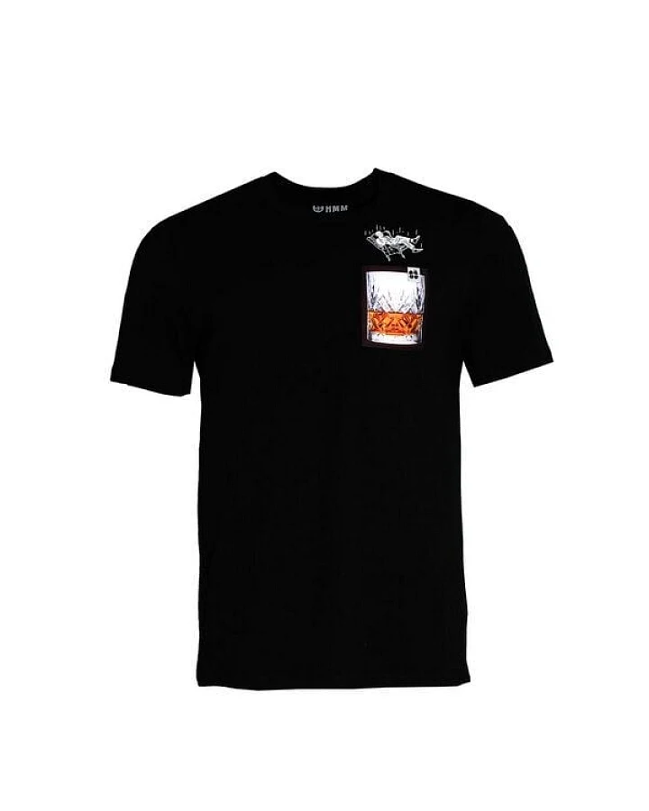 FÄDD Herren T-Shirt Rundhals aus Bio-Baumwolle "Whisky BT" Schwarz