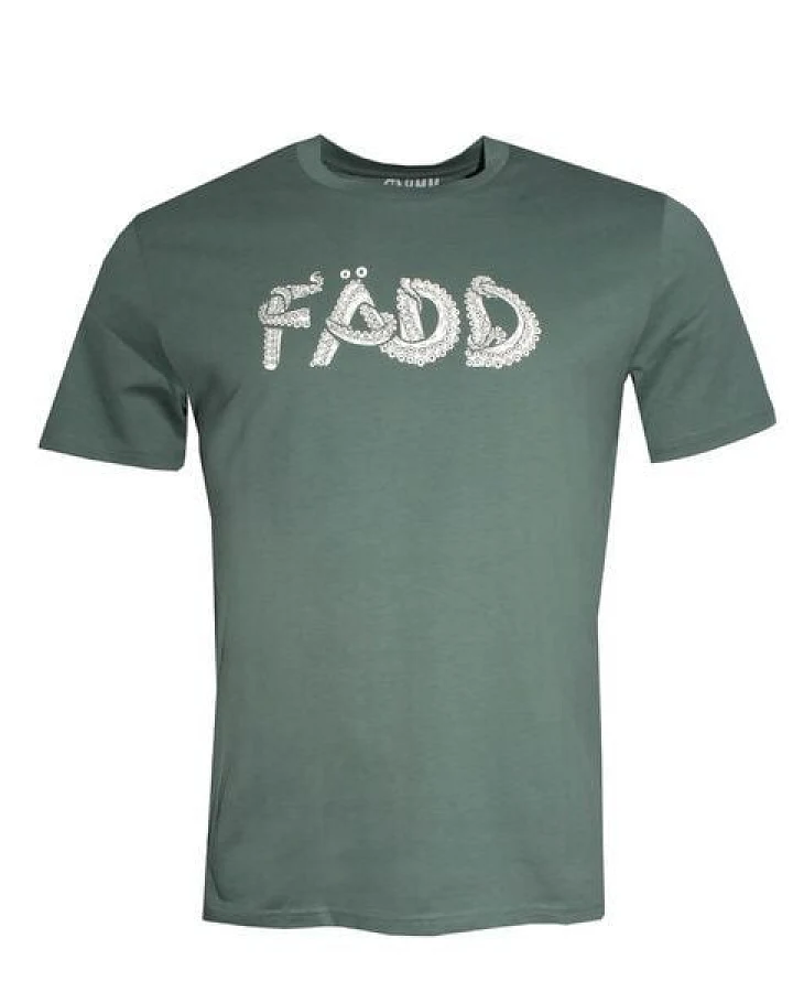 Herren T-Shirt Rundhals aus Bio-Baumwolle "FäddTakel" Grün von Fädd