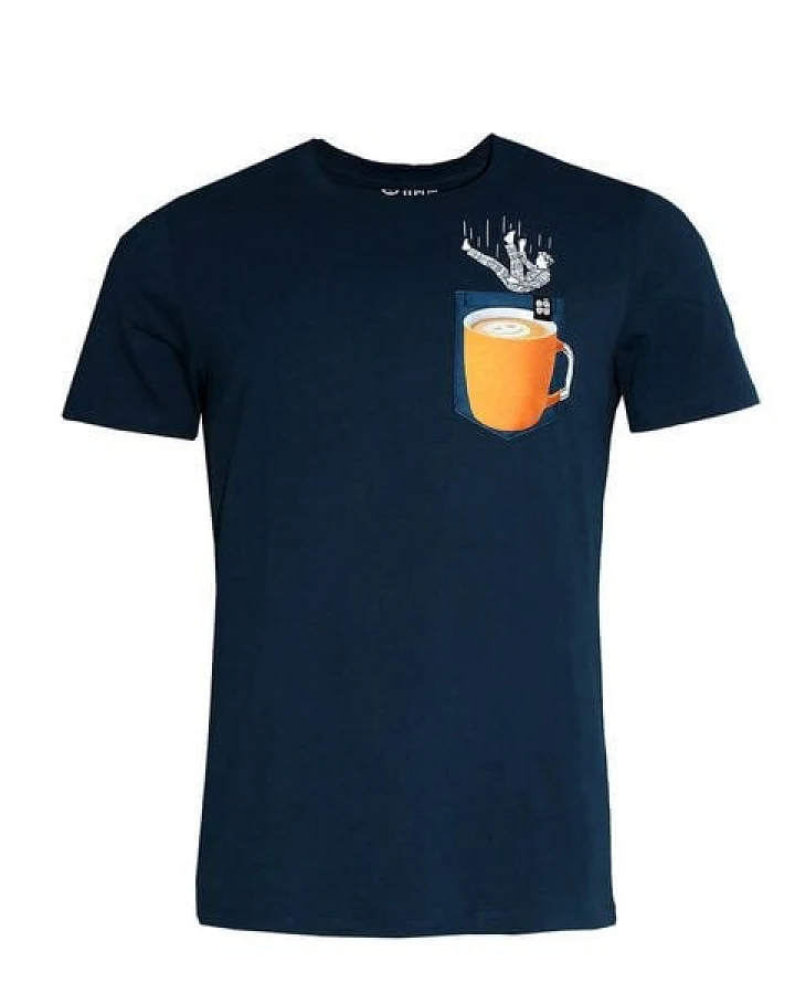Herren T-Shirt Rundhals aus Bio-Baumwolle "Ladde BT" Blau von Fädd