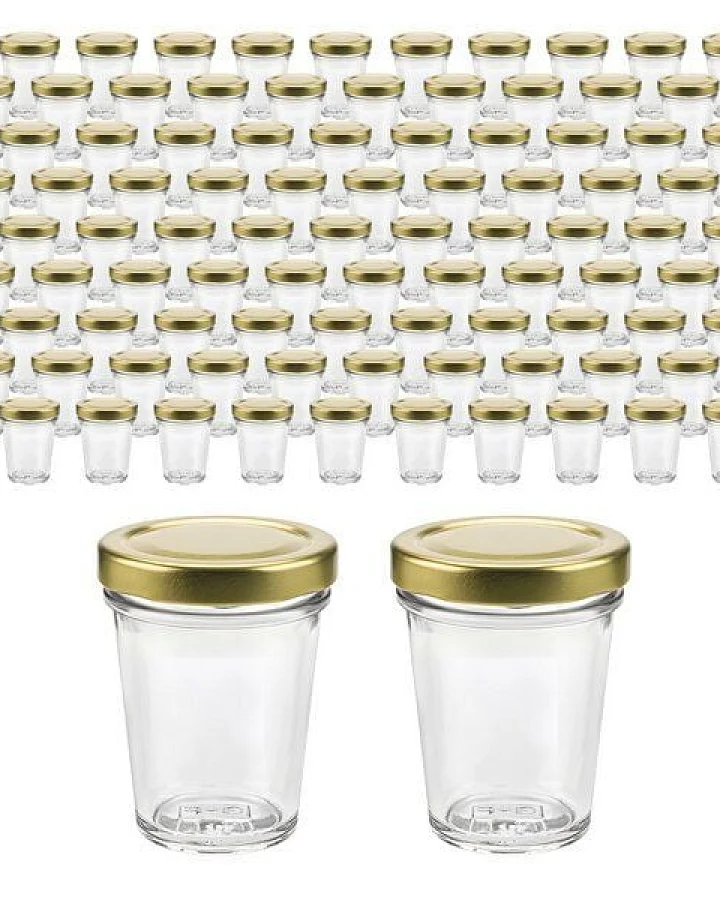 mikken 100 kleine Dessertgläser 65ml kleine Einmachgläser mit Schraubdeckel