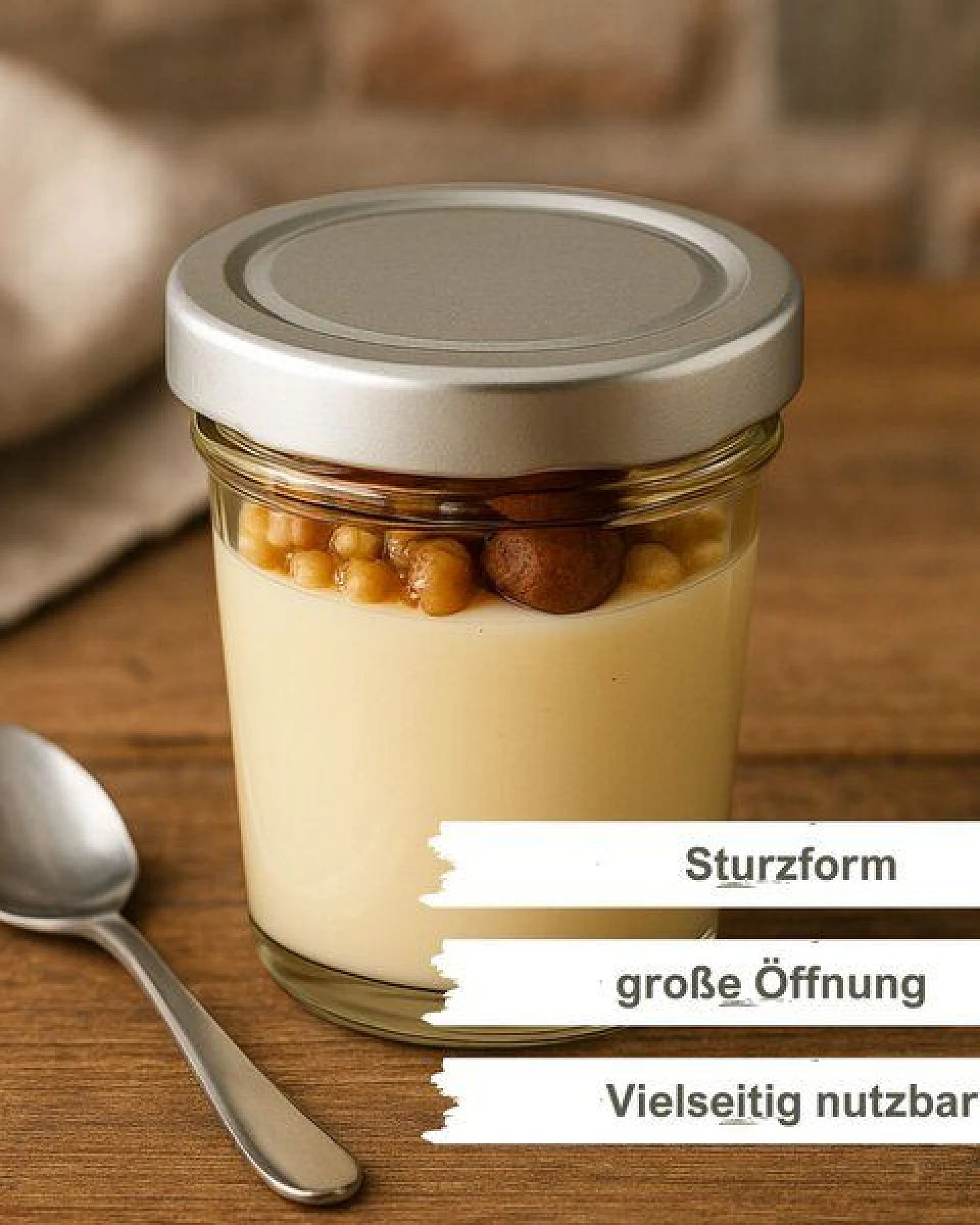 mikken 20 kleine Dessertgläser 65ml – kleine Einmachgläser mit Schraubdeckel – Ansicht 2