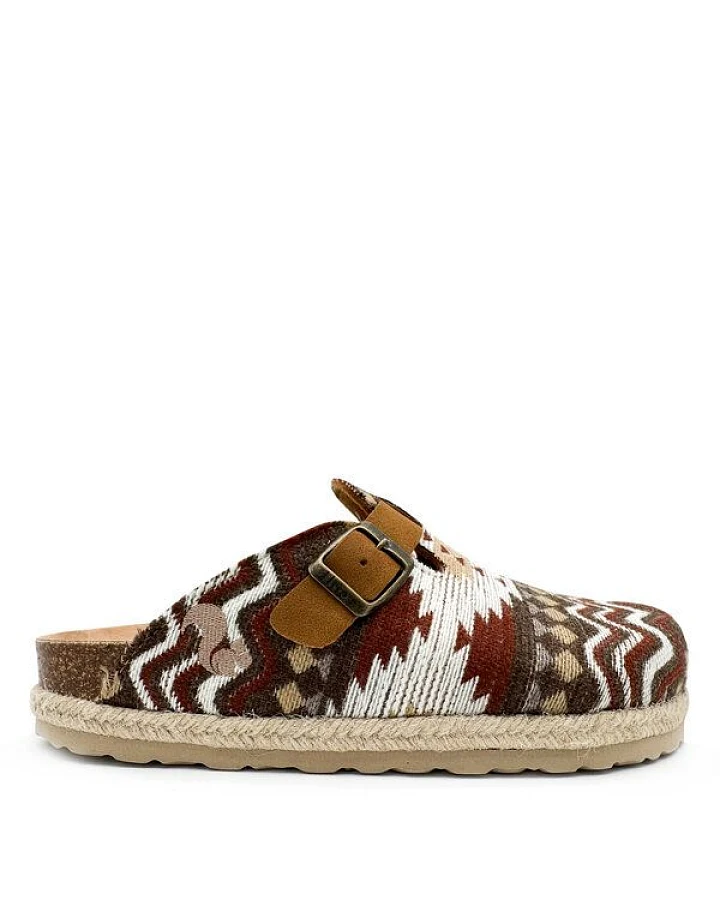 Vegane thies ® Eco Bio Yosemite Clogs aus rec. textilen Material mit Kork-Tieffussbett