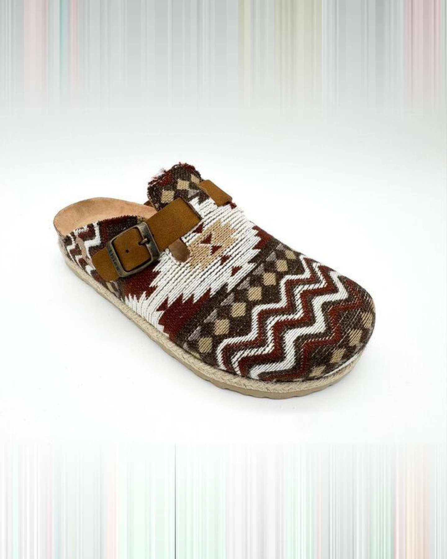 Vegane thies ® Eco Bio Yosemite Clogs aus rec. textilen Material mit Kork-Tieffussbett – Ansicht 2