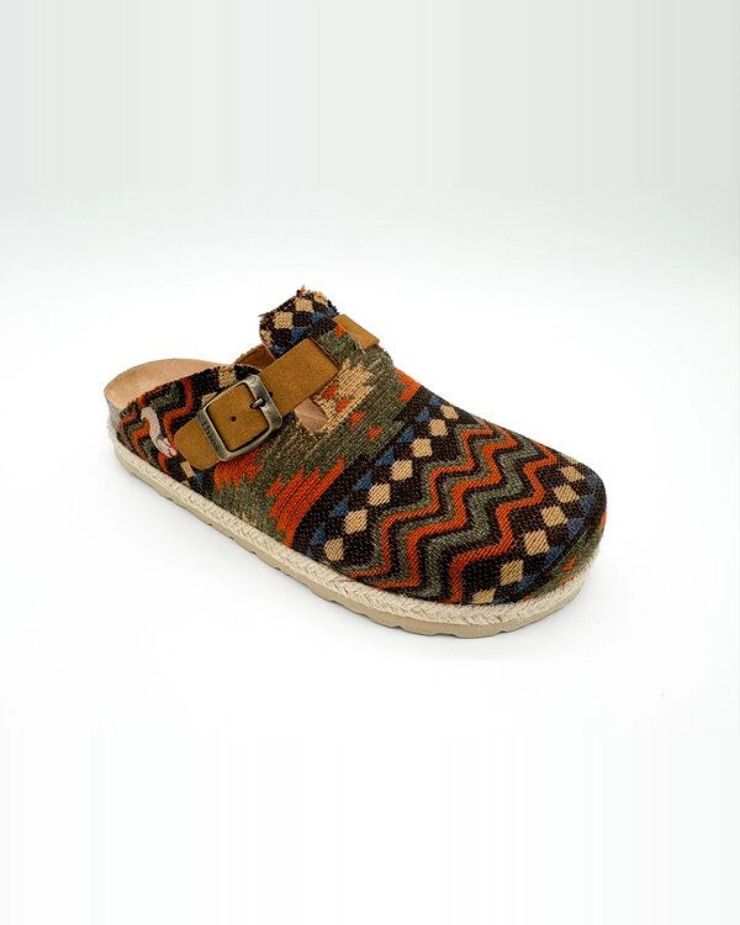 Vegane thies ® Eco Bio Yosemite Clogs aus rec. textilen Material mit Kork-Tieffussbett – Ansicht 2