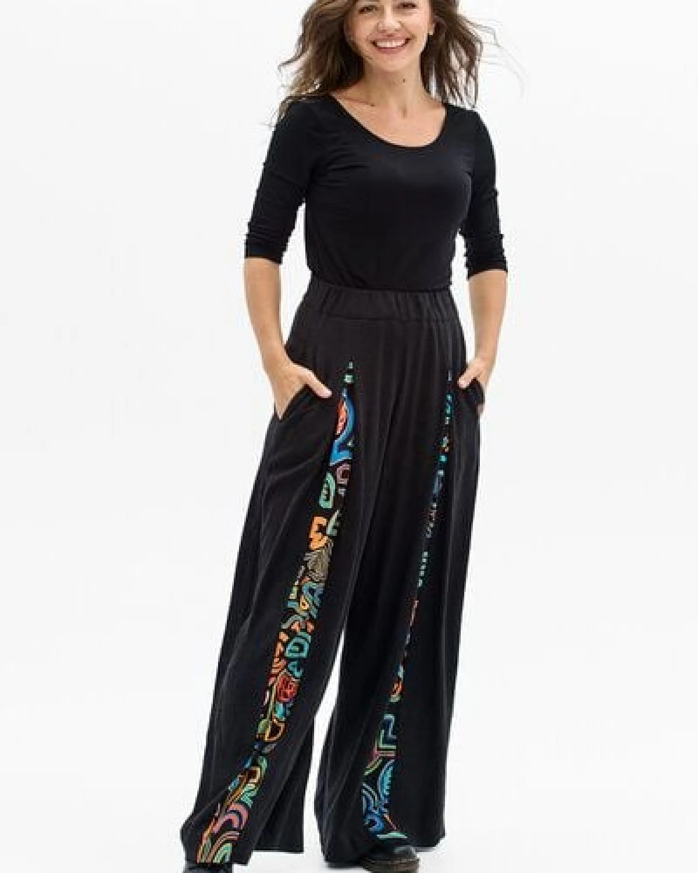 Bluse Salsa – figurbetontes Shirt aus Viskose – Rückenausschnitt – 3/4-Arm – 100% in der EU fair produziert – KOKOworld – Ansicht 4