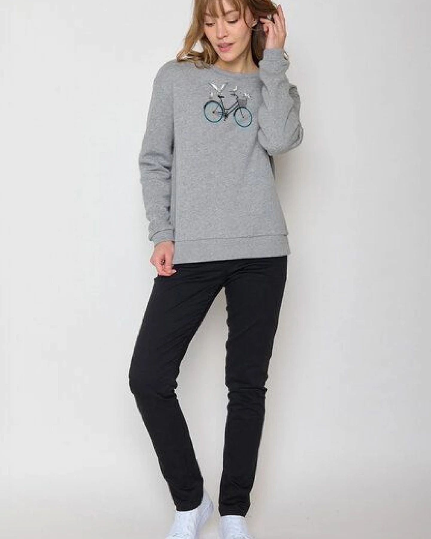 GREENBOMB Bike Seagulls Canty - Gemütliches Sweatshirt aus Bio-Baumwolle / hochwertiger Print / GOTS / Fair & Vegan – Ansicht 4