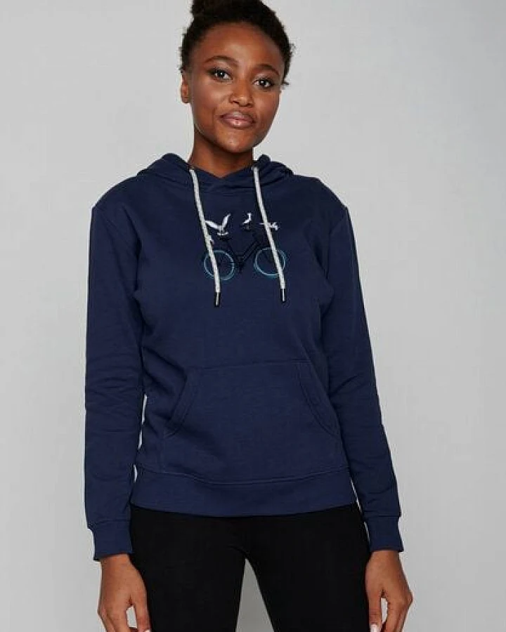 GREENBOMB Bike Seagulls Chipper - Gemütlicher Hoodie aus Bio-Baumwolle / hochwertiger Print / GOTS / Fair & Vegan