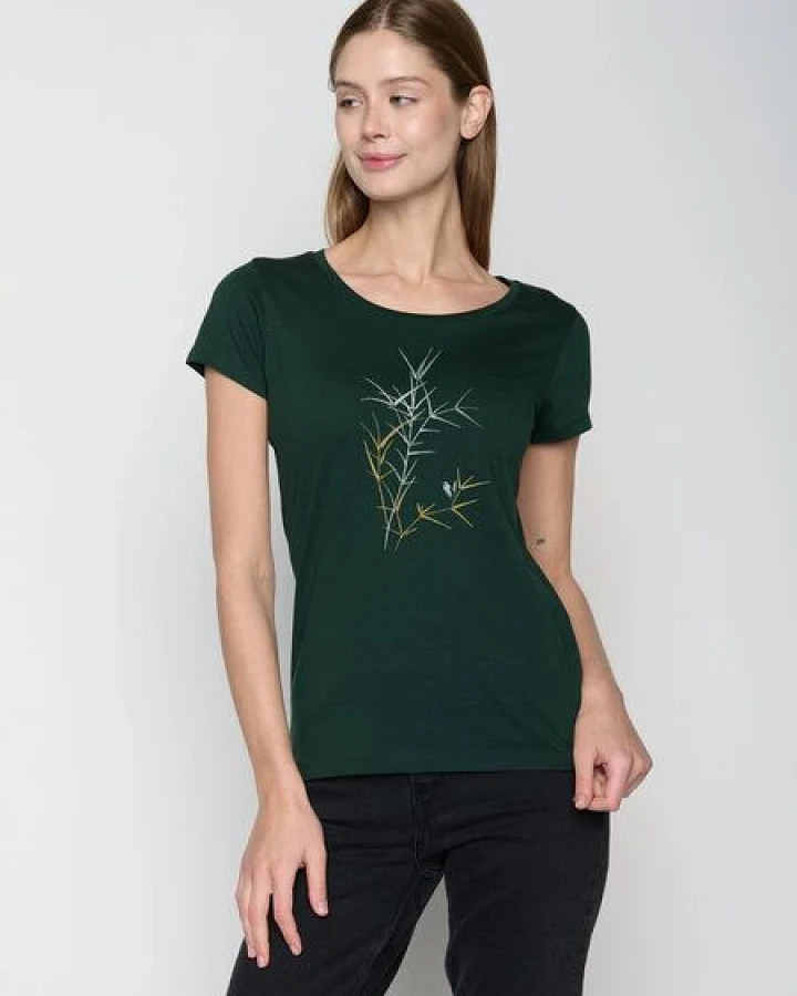 GREENBOMB Nature Bird Reed Loves - Lässiges T-Shirt aus Bio-Baumwolle / hochwertiger Print / GOTS / Fair & Vegan