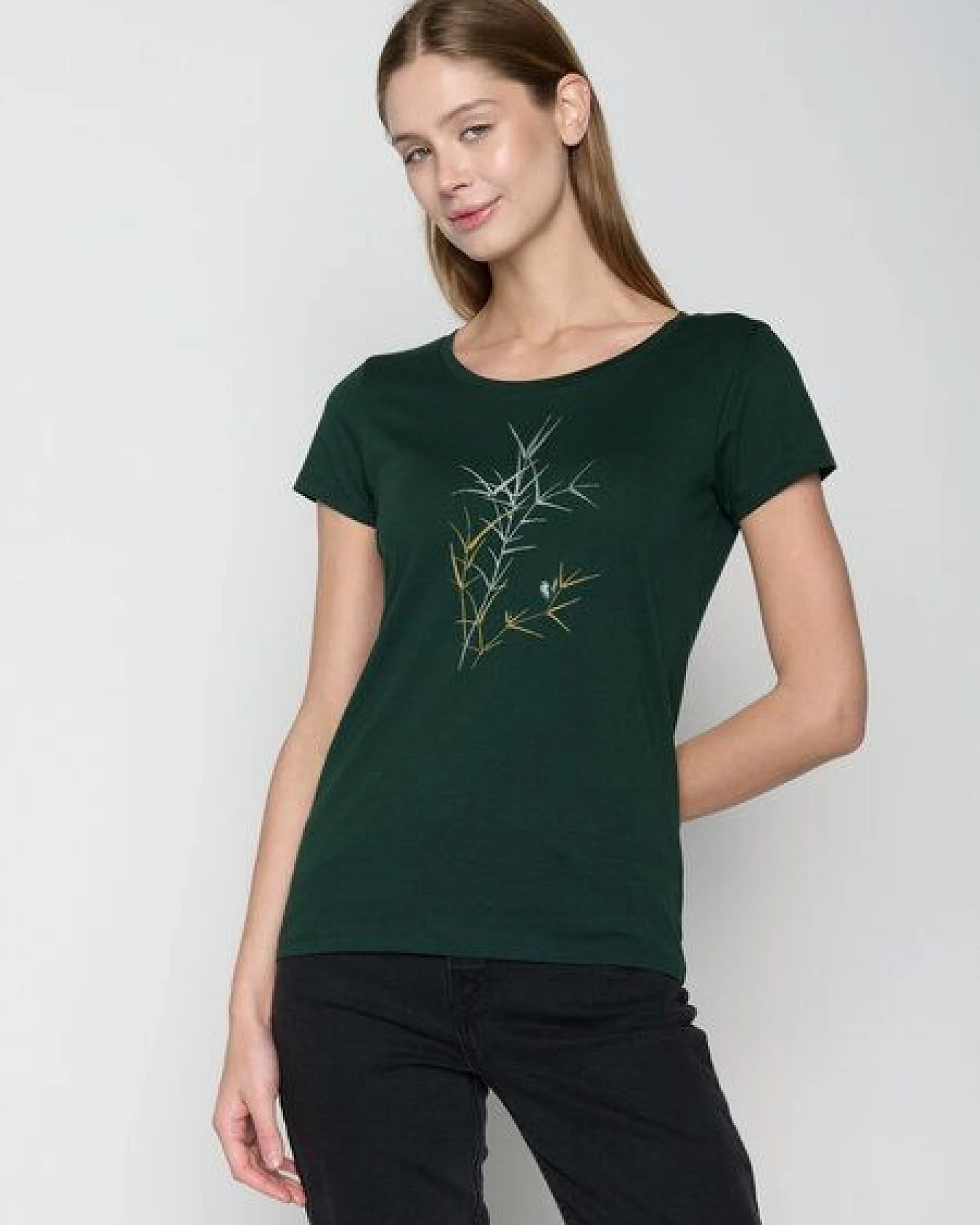 GREENBOMB Nature Bird Reed Loves - Lässiges T-Shirt aus Bio-Baumwolle / hochwertiger Print / GOTS / Fair & Vegan – Ansicht 4