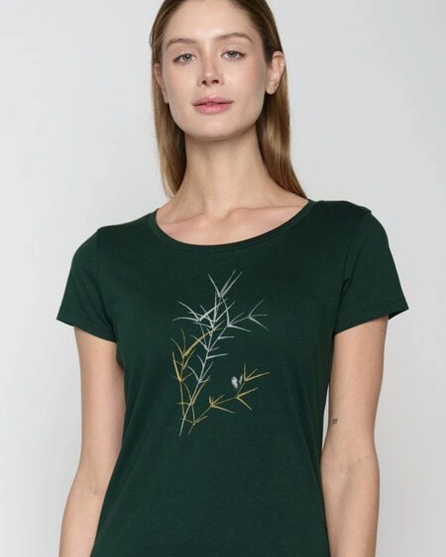 GREENBOMB Nature Bird Reed Loves - Lässiges T-Shirt aus Bio-Baumwolle / hochwertiger Print / GOTS / Fair & Vegan – Ansicht 3