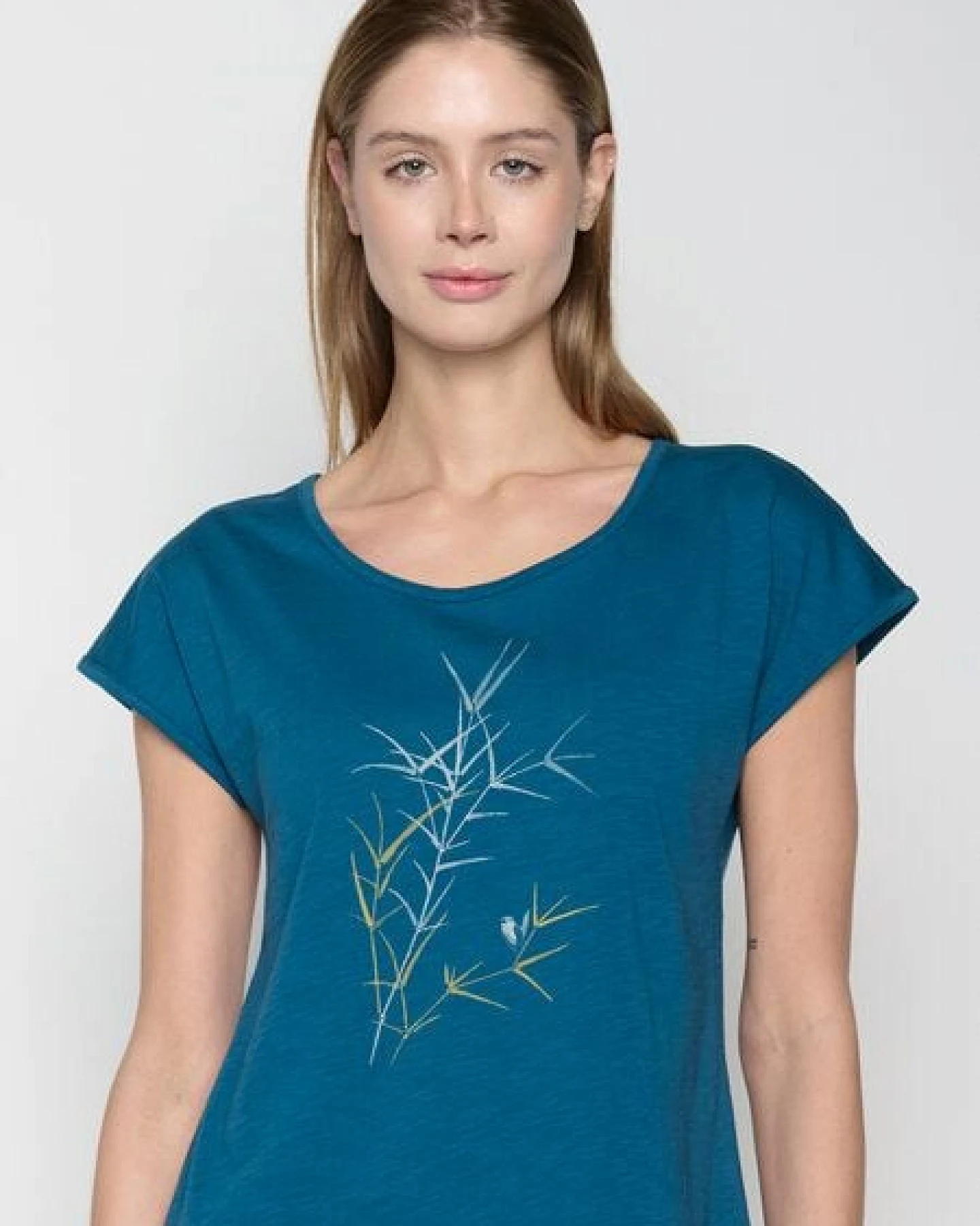 GREENBOMB Nature Bird Reed Cool - Sportliches T-Shirt aus Bio-Baumwolle / hochwertiger Print / GOTS / Fair & Vegan – Ansicht 3