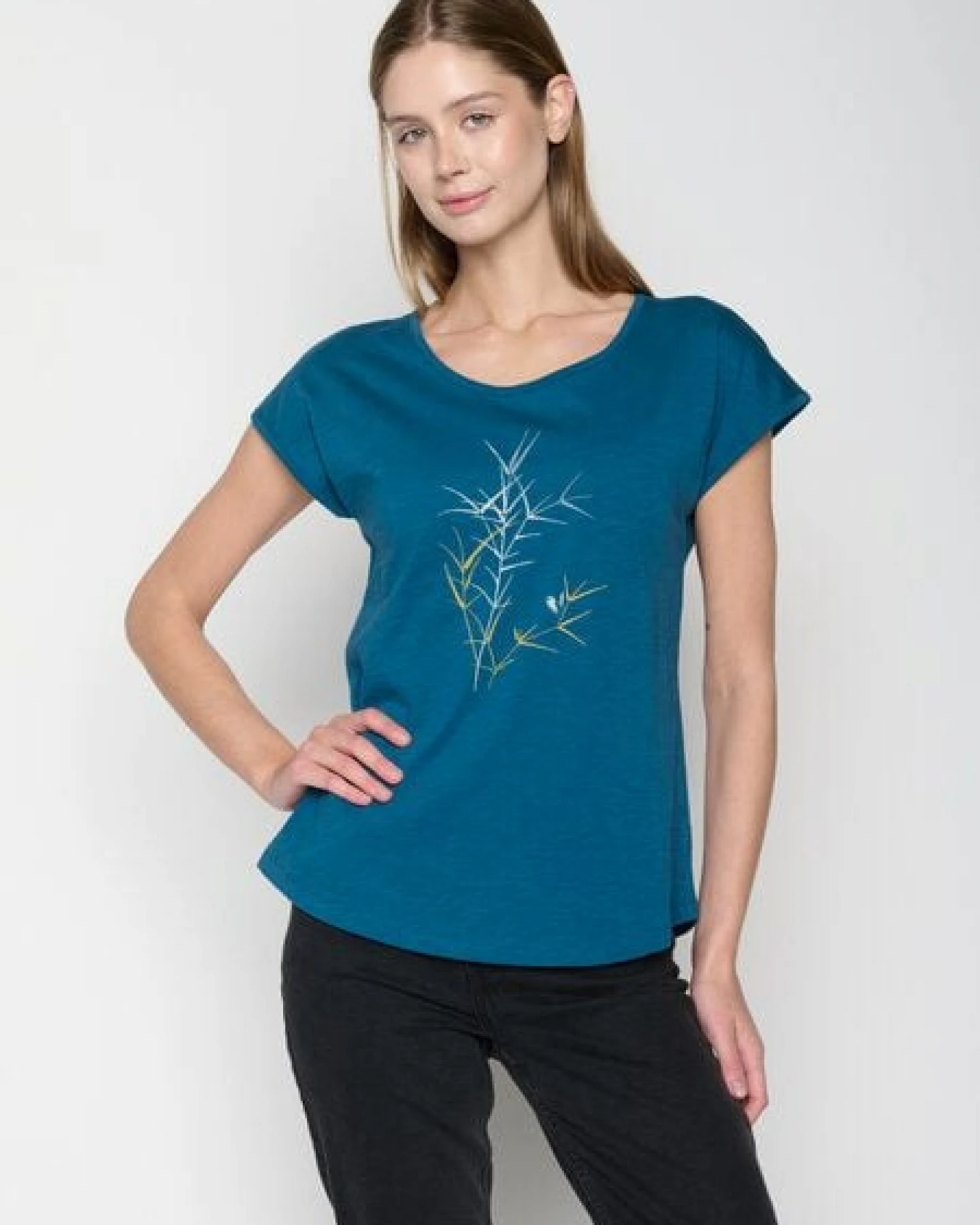 GREENBOMB Nature Bird Reed Cool - Sportliches T-Shirt aus Bio-Baumwolle / hochwertiger Print / GOTS / Fair & Vegan – Ansicht 4